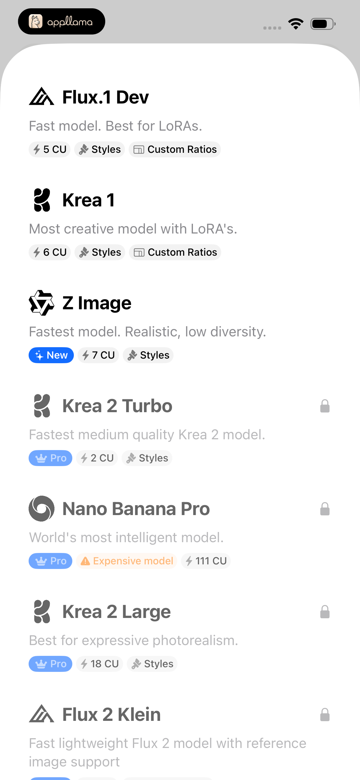 Image Model Selector