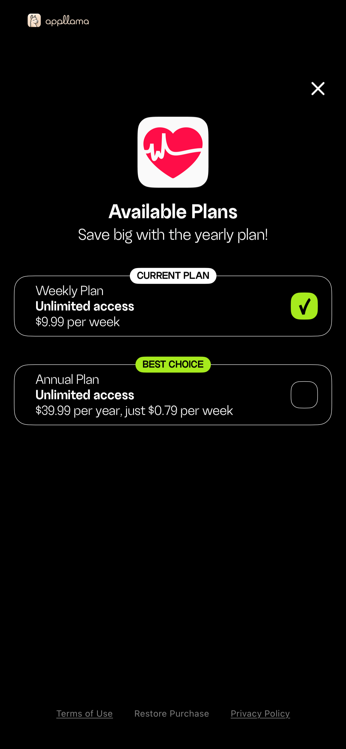Available Plans