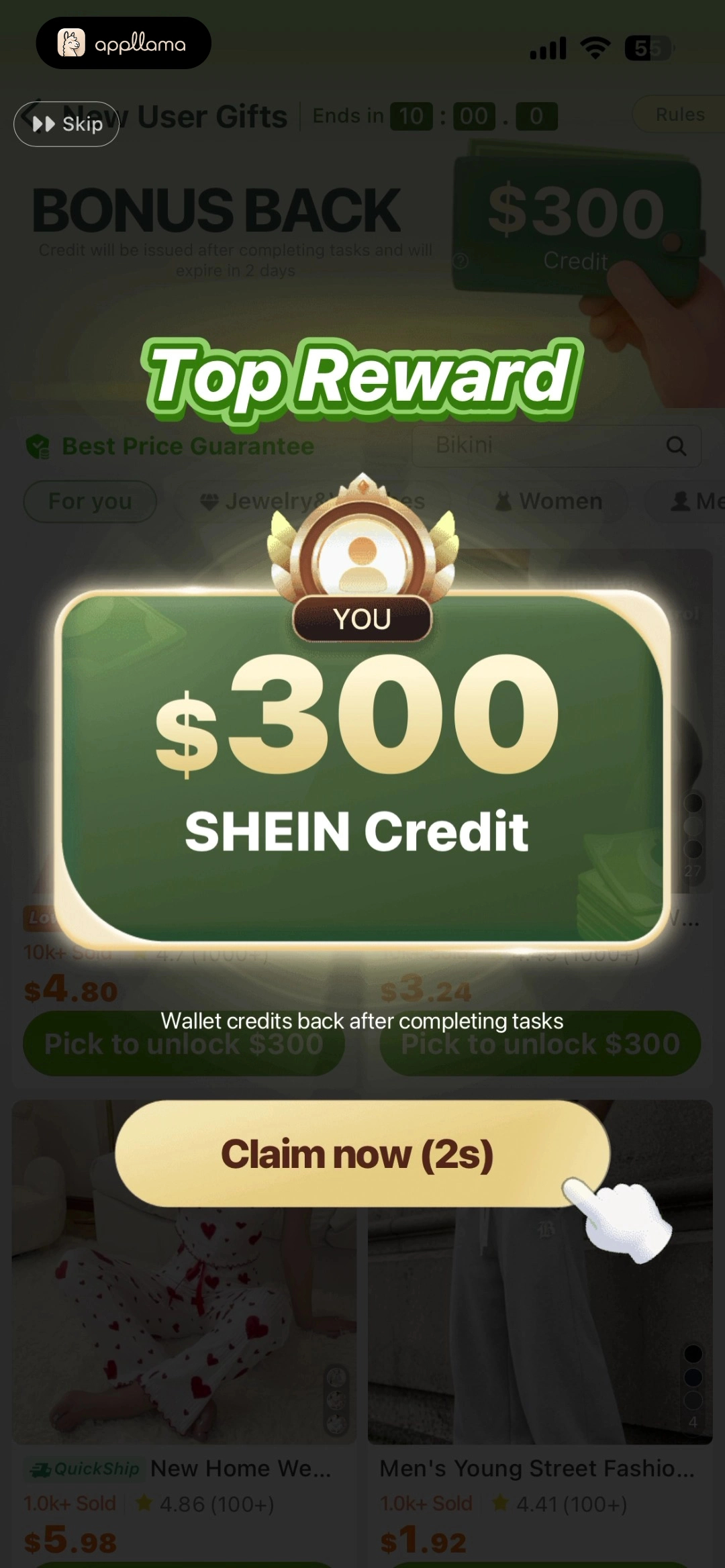 Top Reward Claim