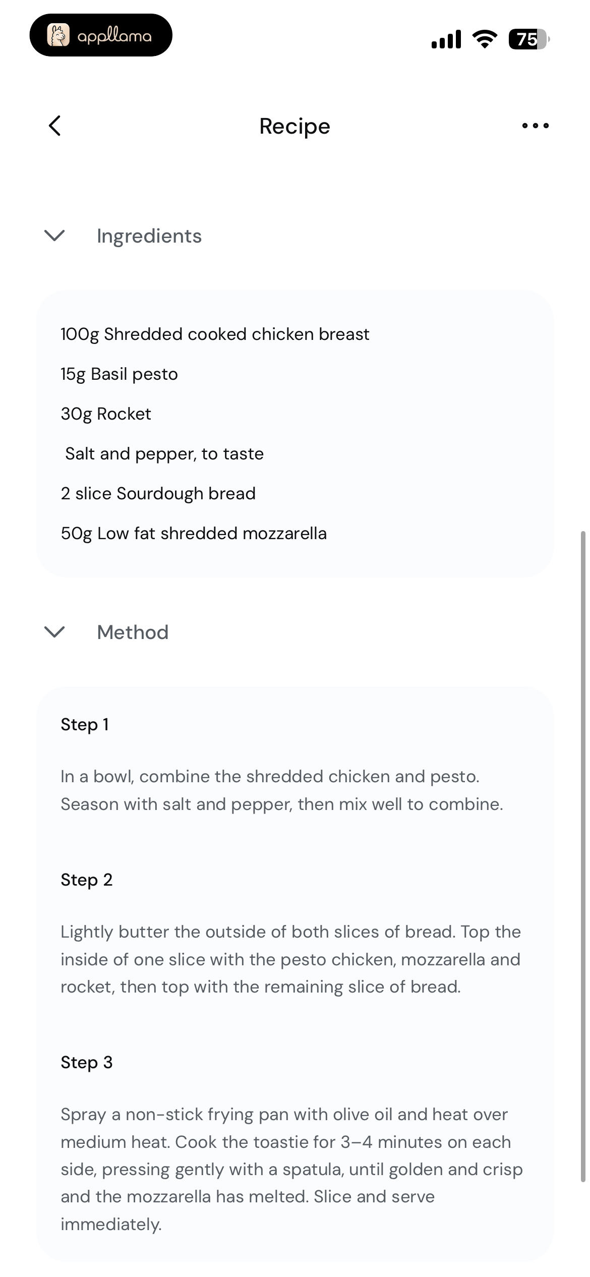 Recipe Steps