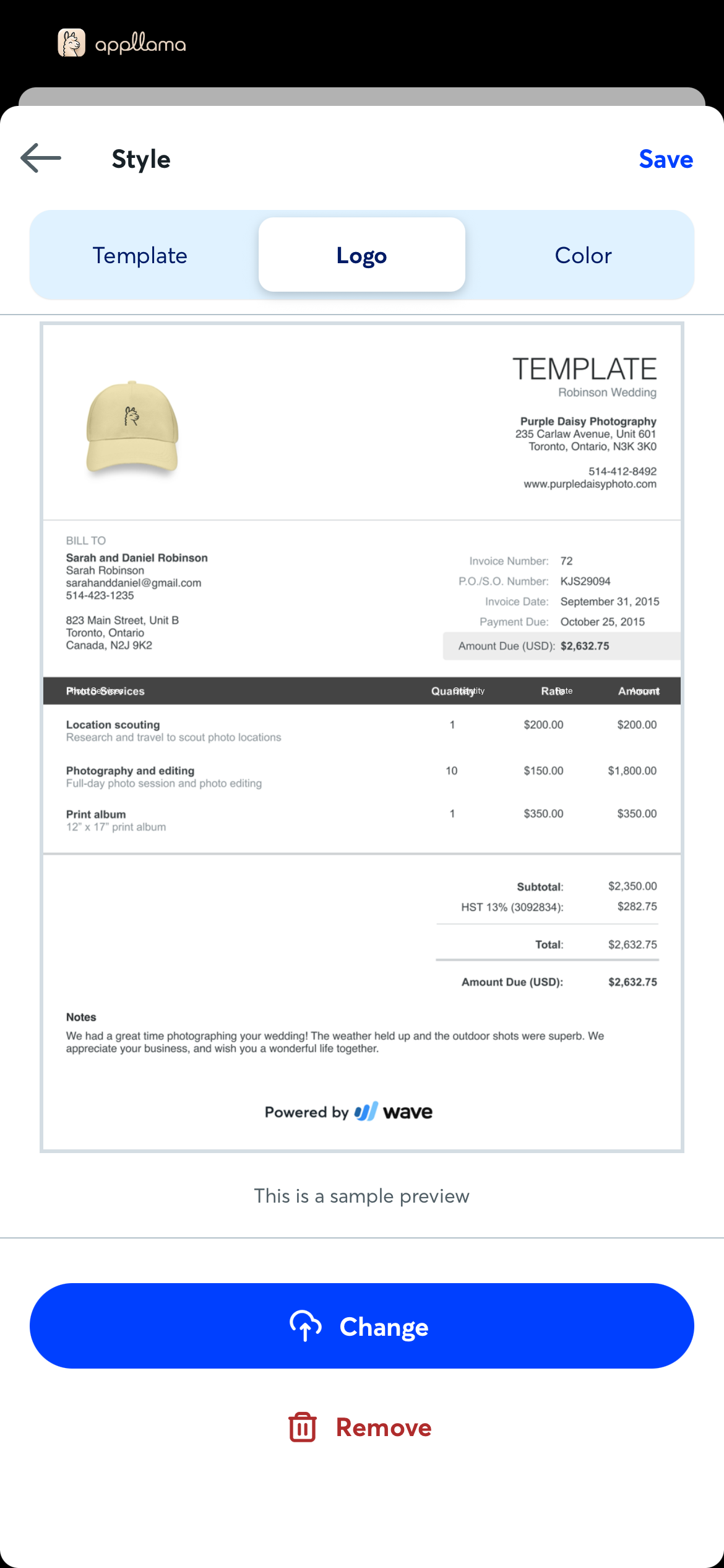 Invoice Style Logo
