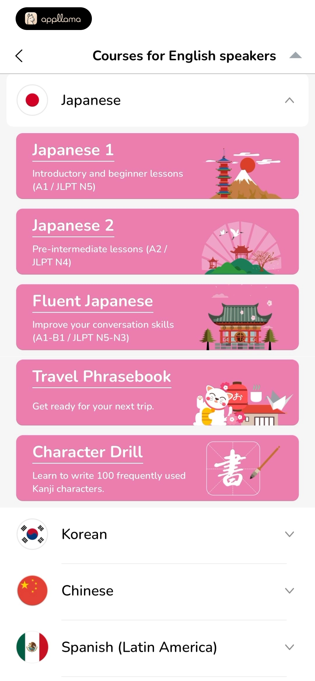 Japanese Course Directory