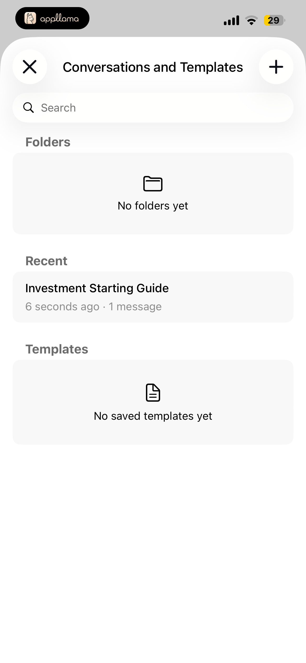 Conversations and Templates
