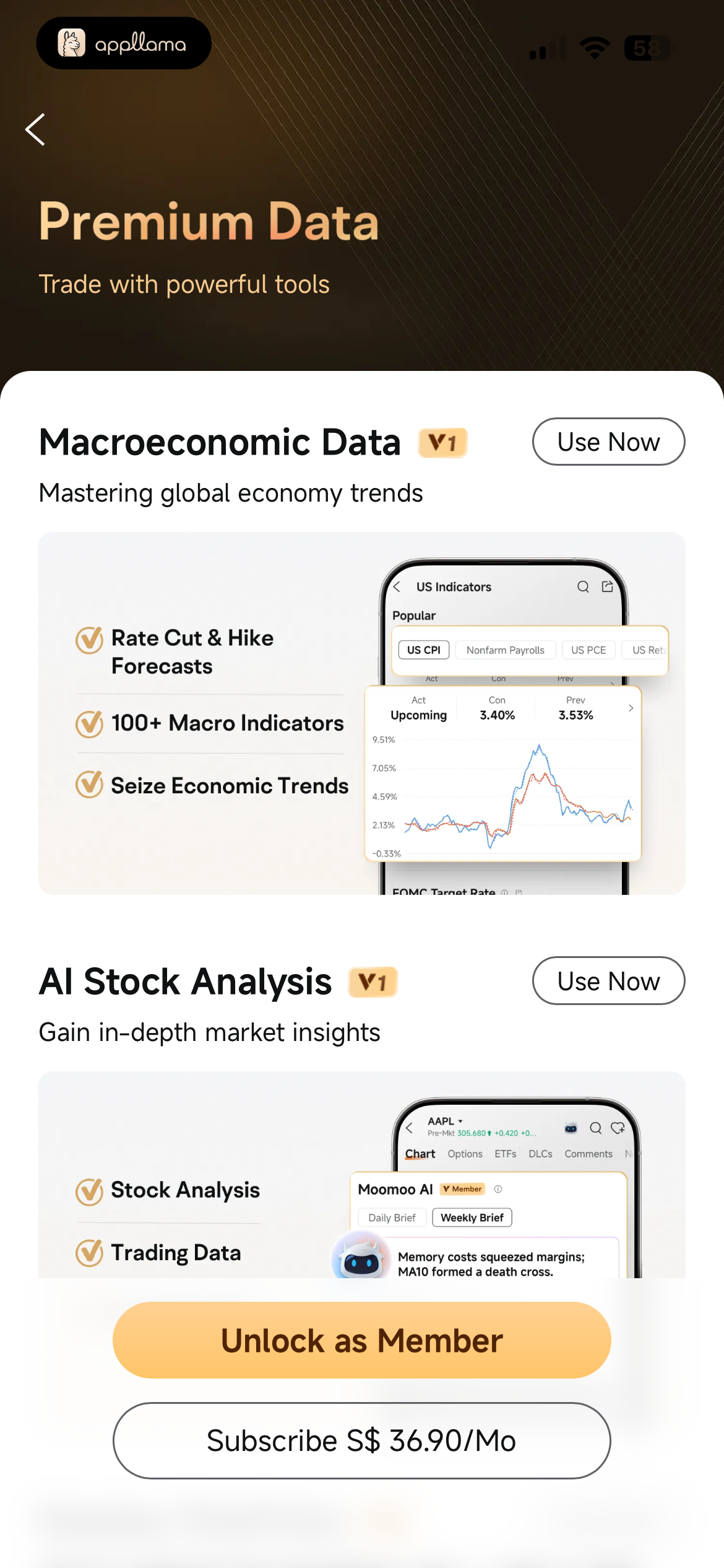 Premium Data Paywall