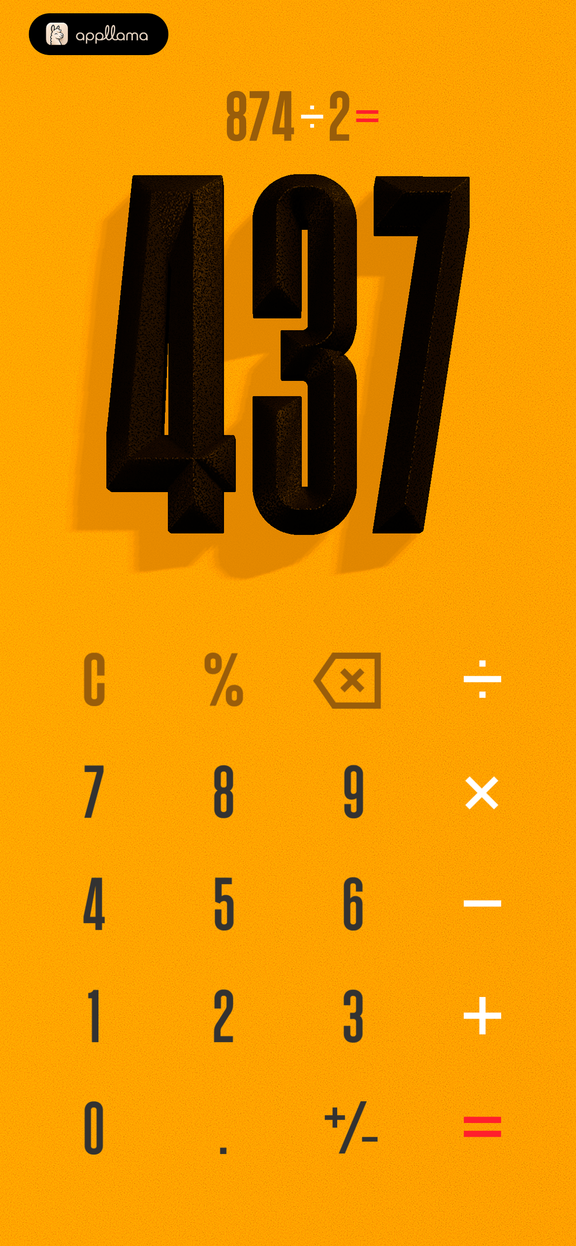 Orange Theme Calculator