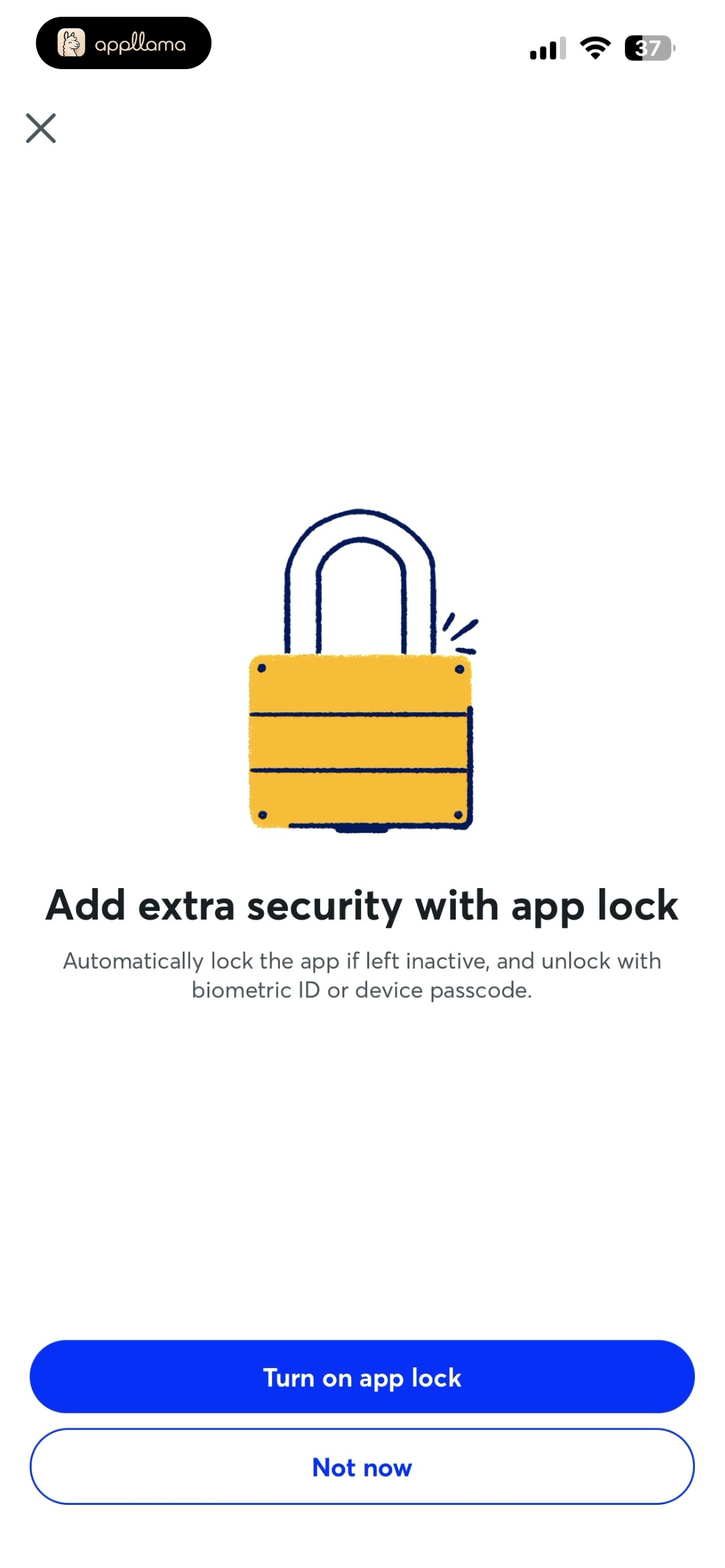 App Lock Setup