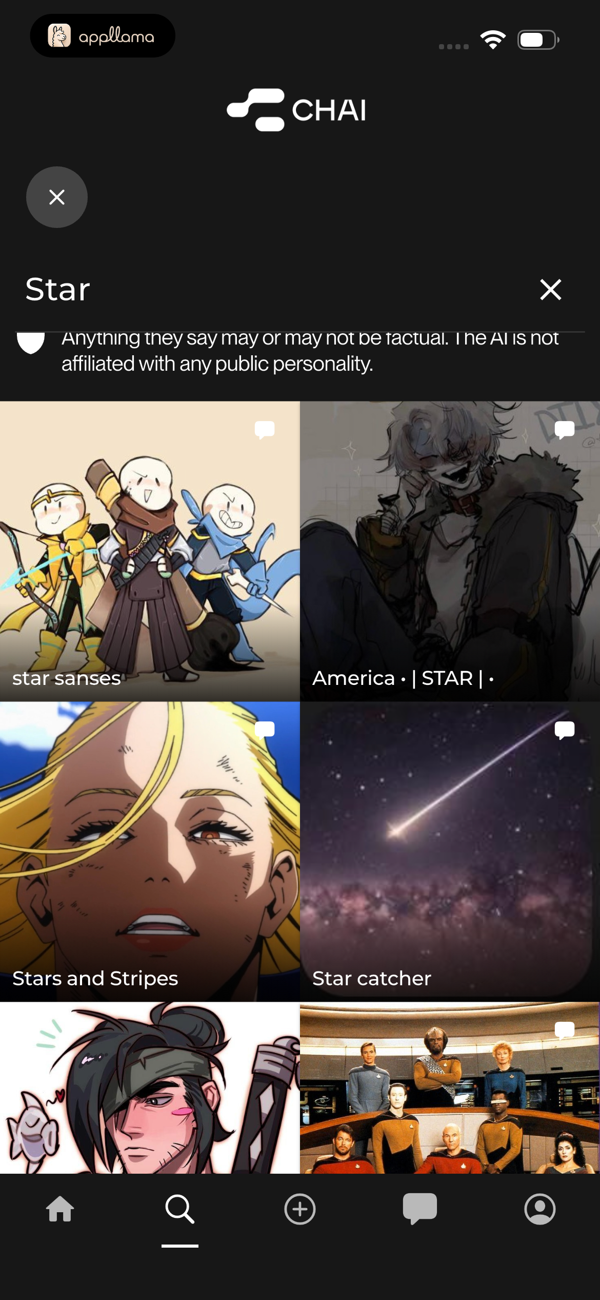 Character Search Results