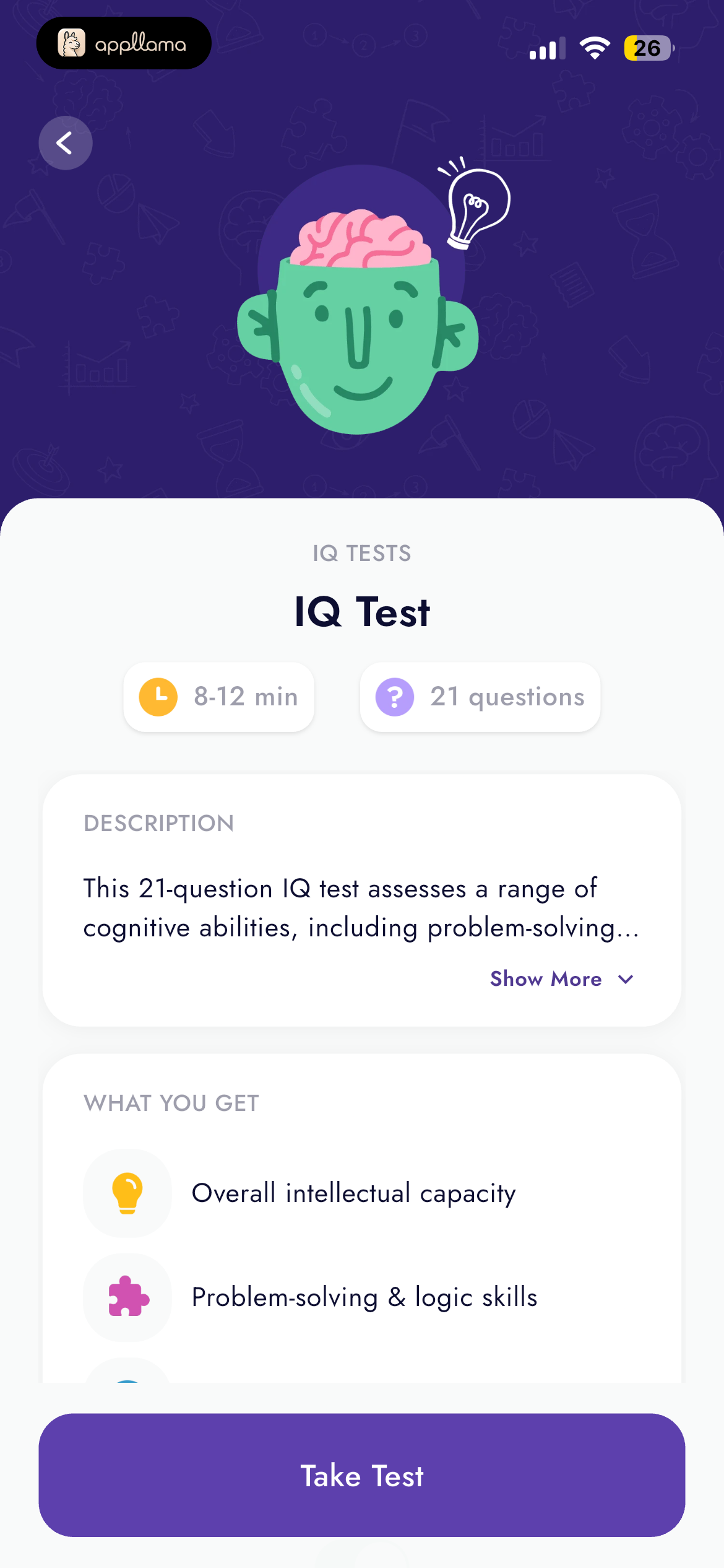 IQ Test Intro