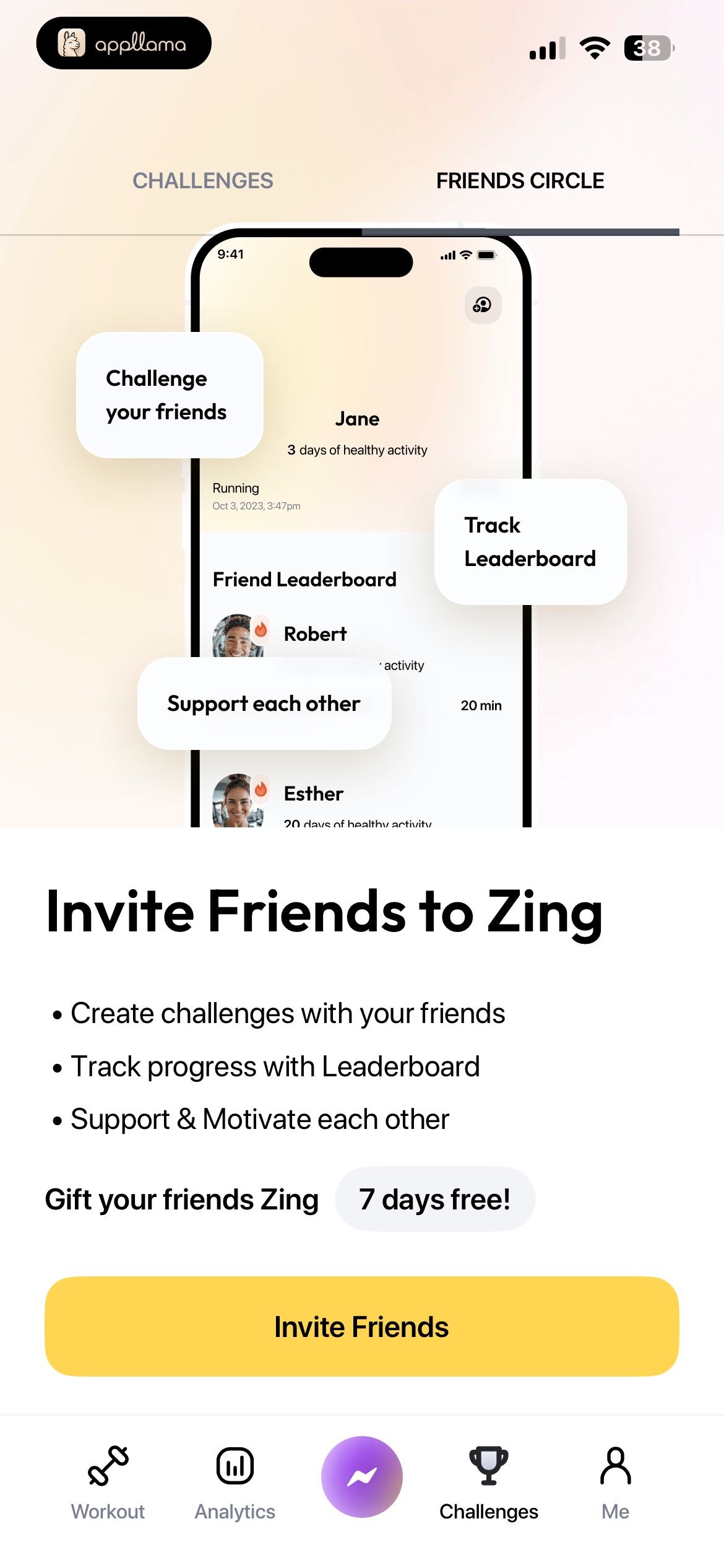 Invite Friends to Zing