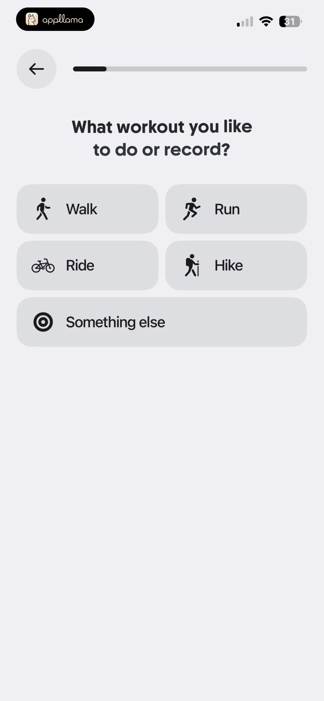 Workout Preference