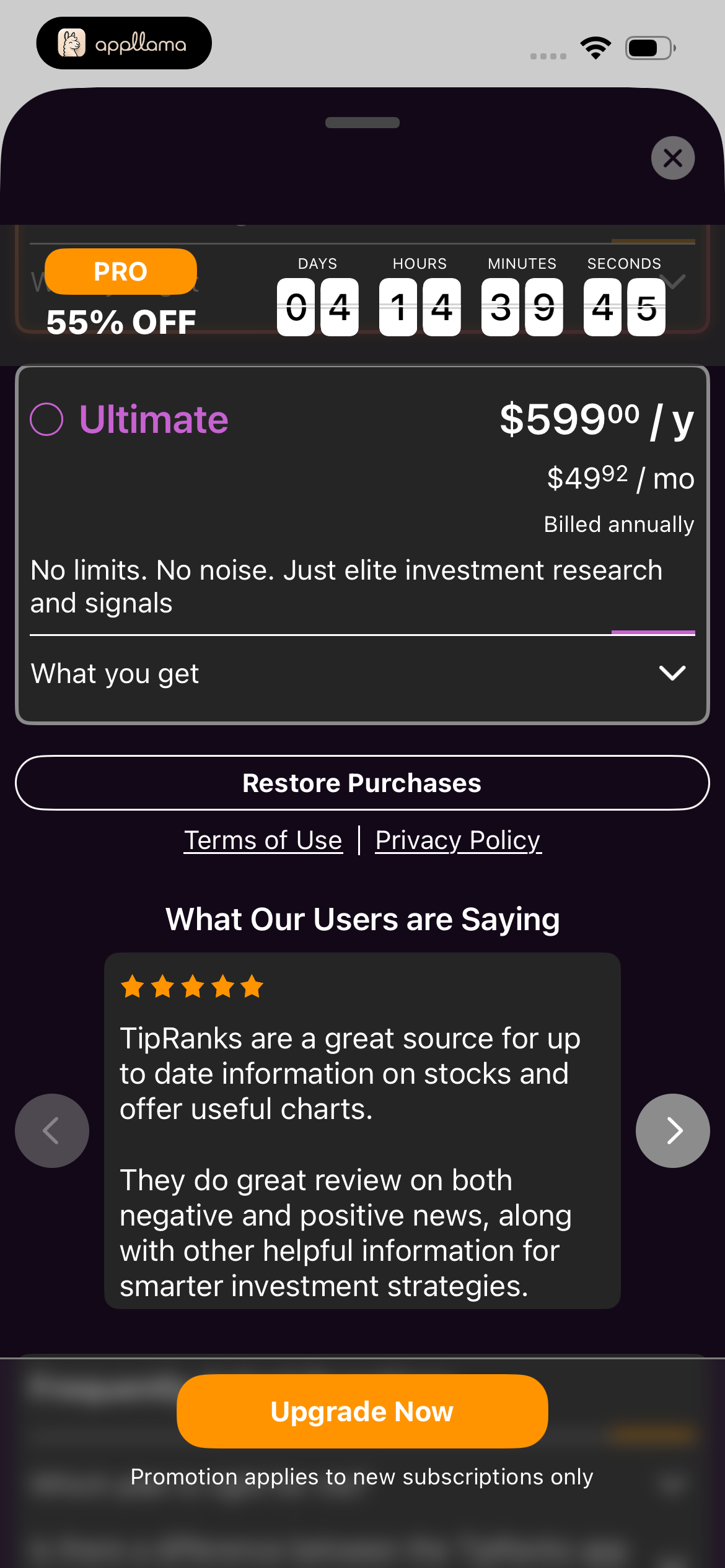 Ultimate Plan Paywall