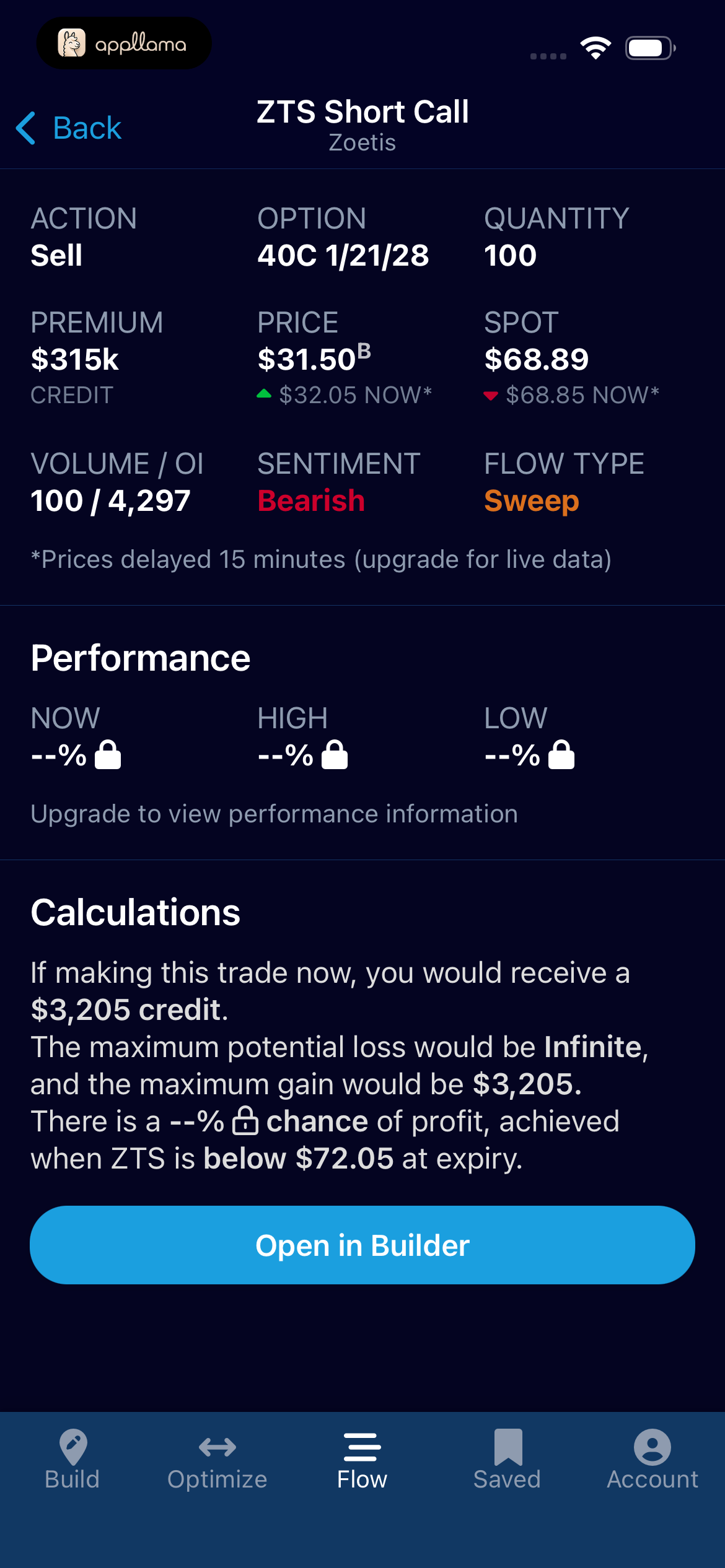 Flow Trade Detail