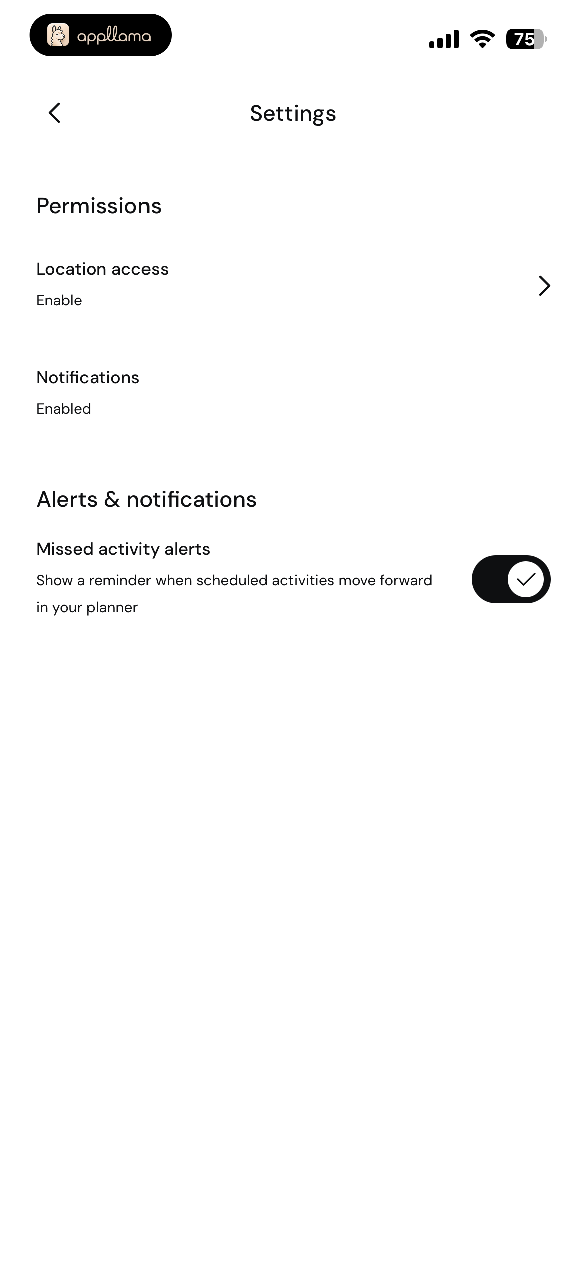 Privacy Settings