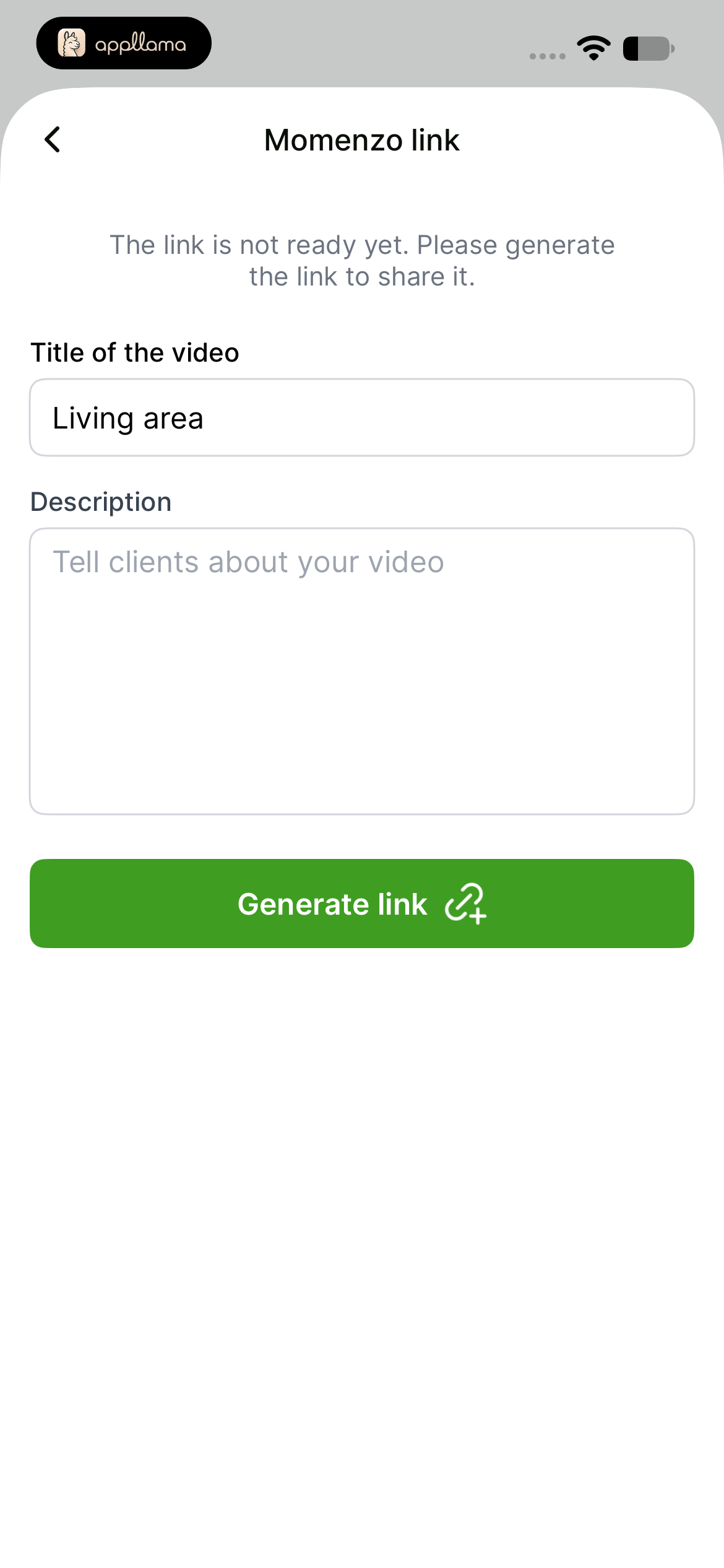 Create Momenzo Link