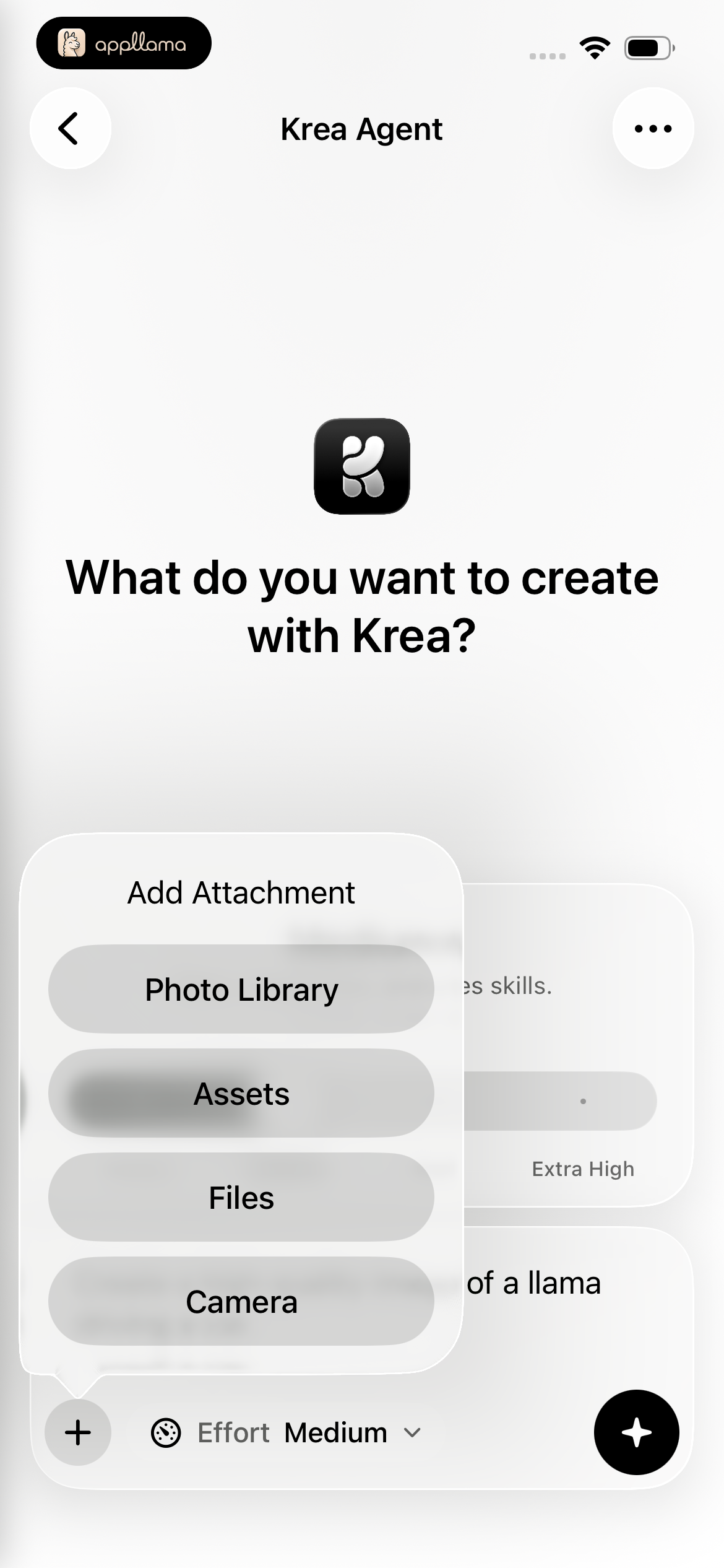 Agent Attachment Menu