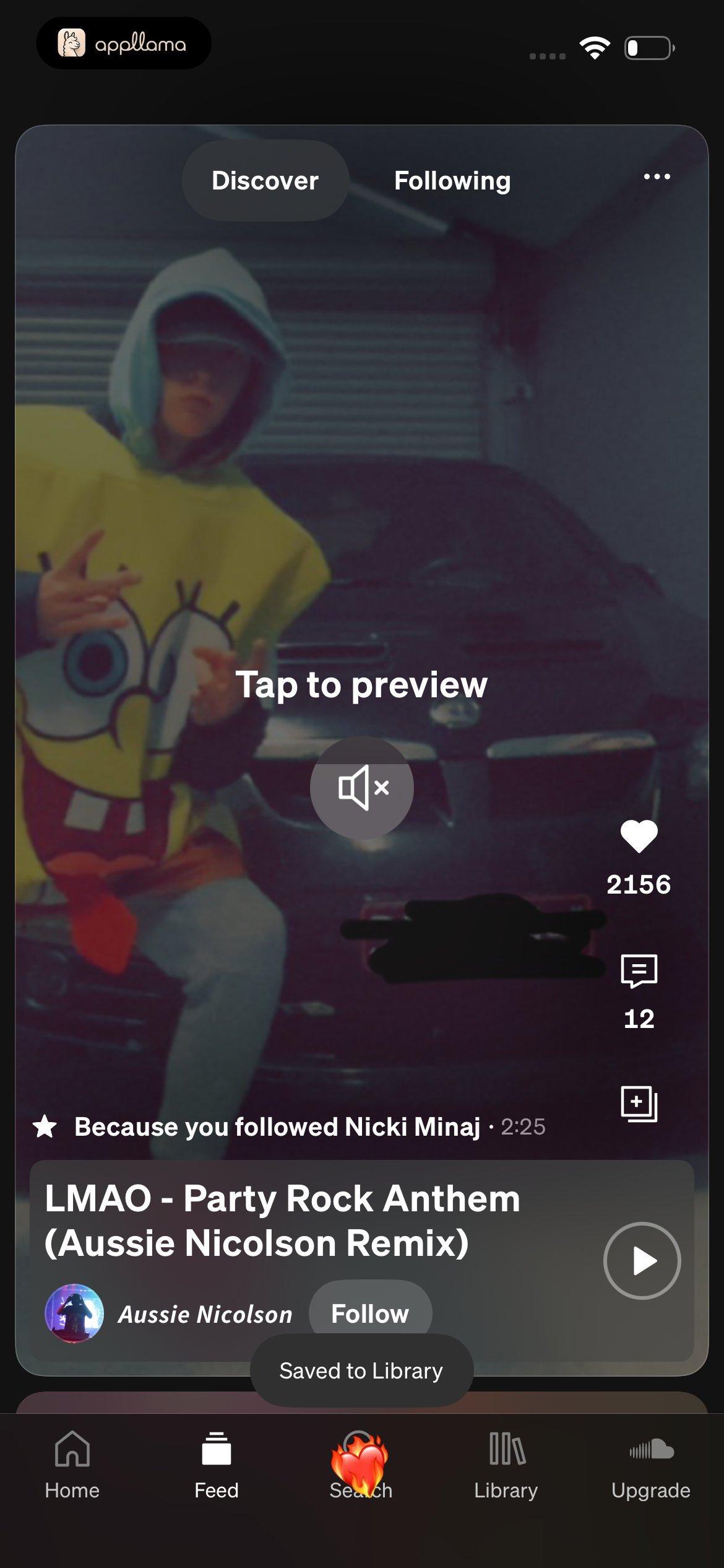 Liked Feed Preview