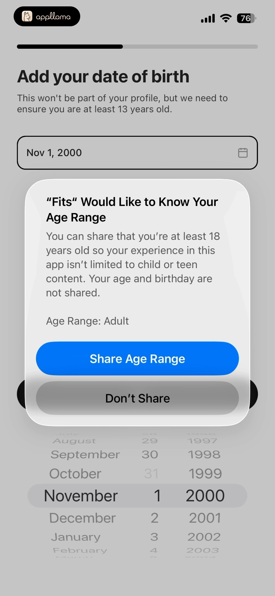 Age Range Permission