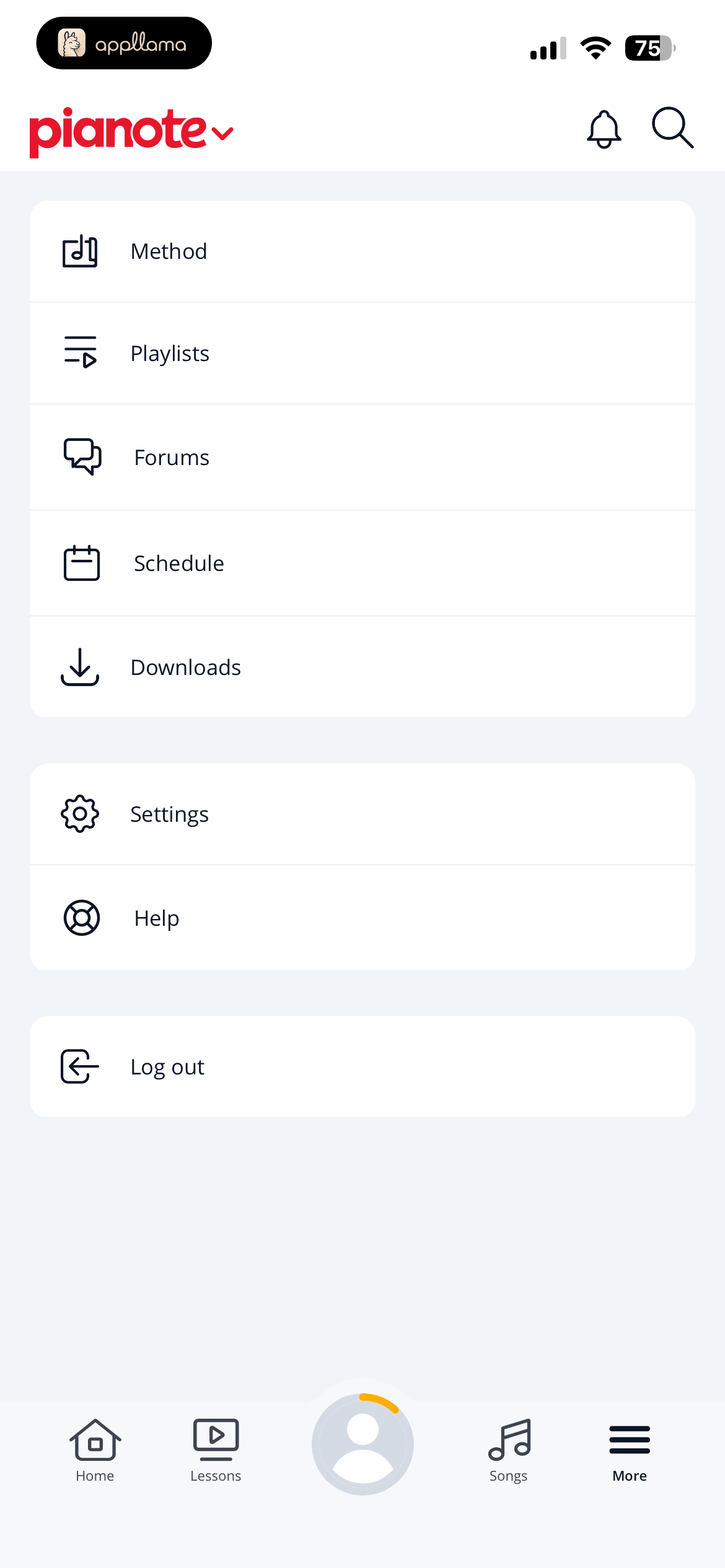 More Menu