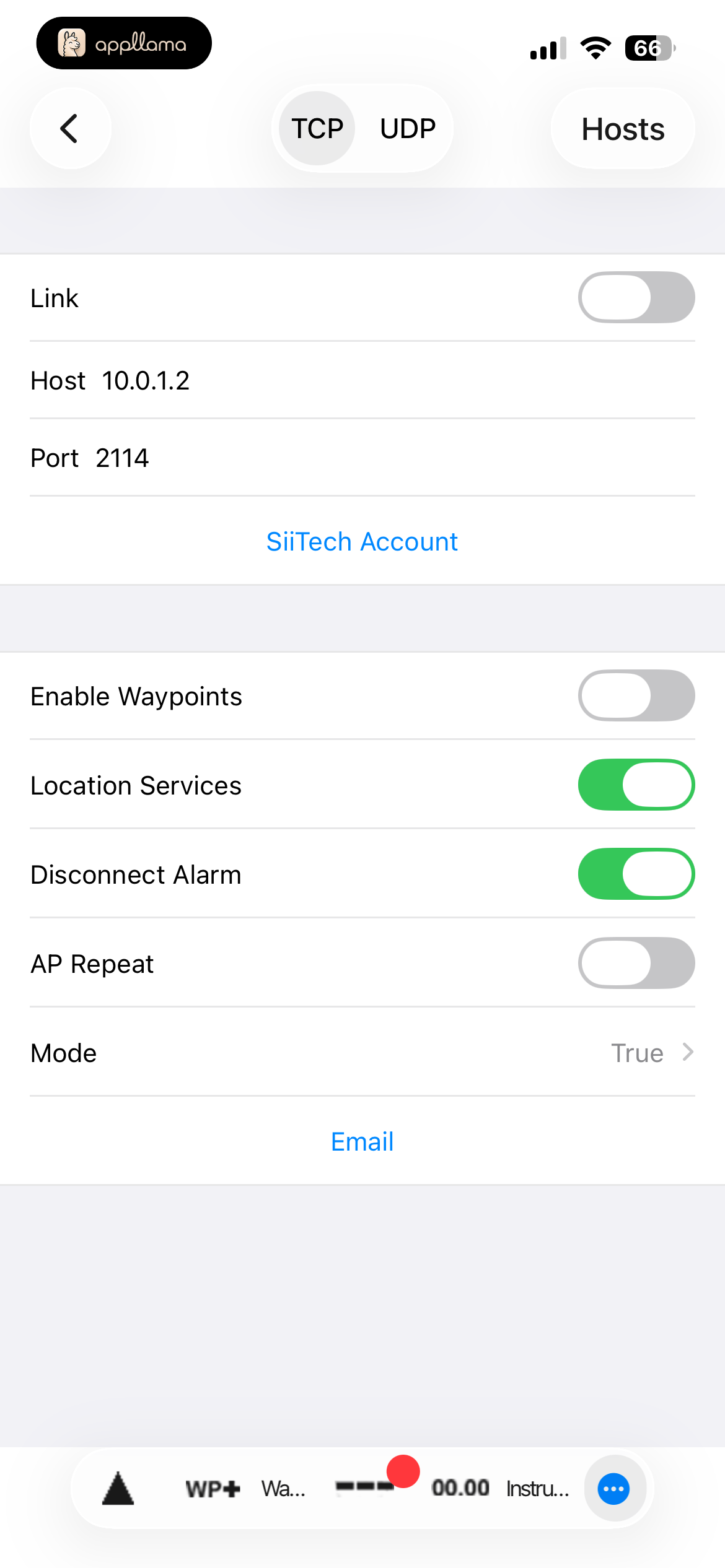 TCP Client Settings