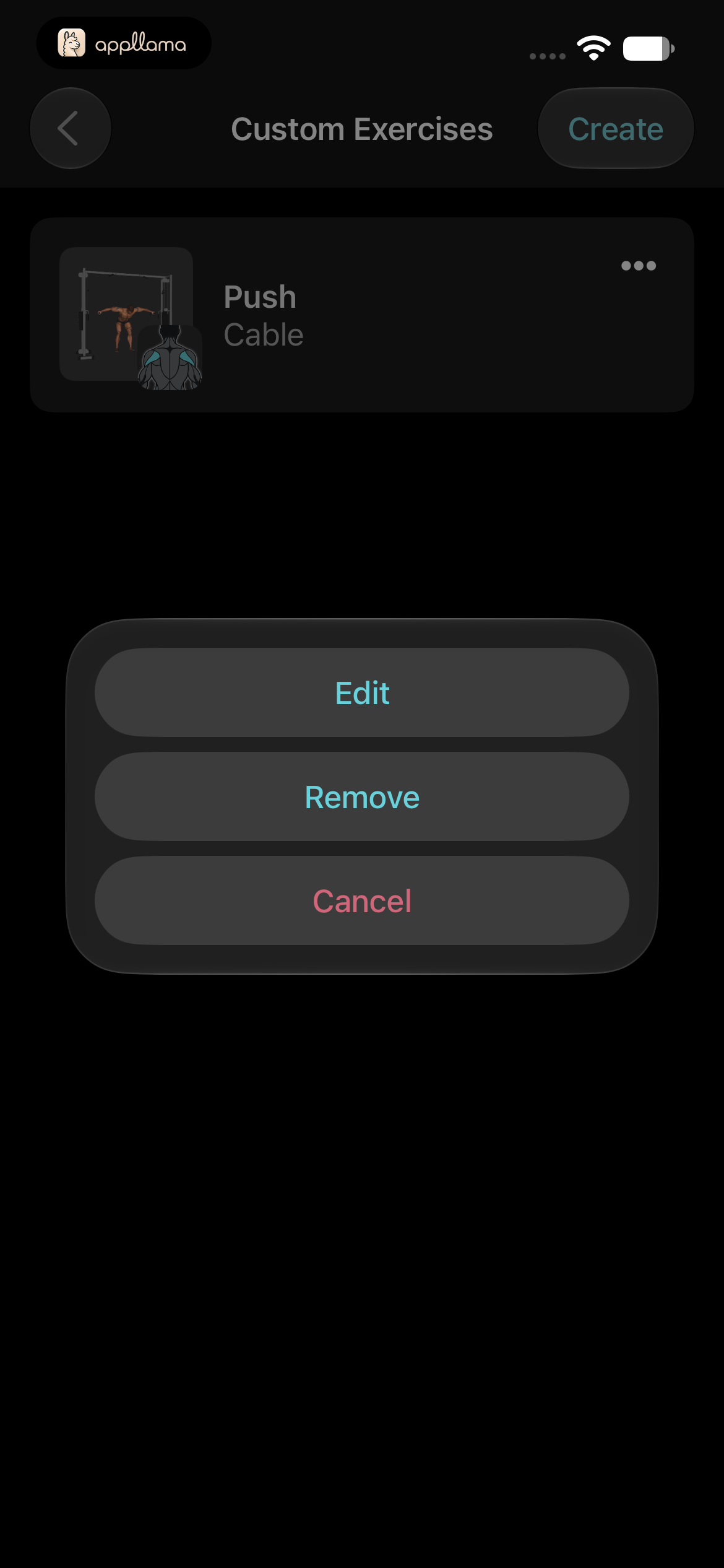 Custom Exercise Actions