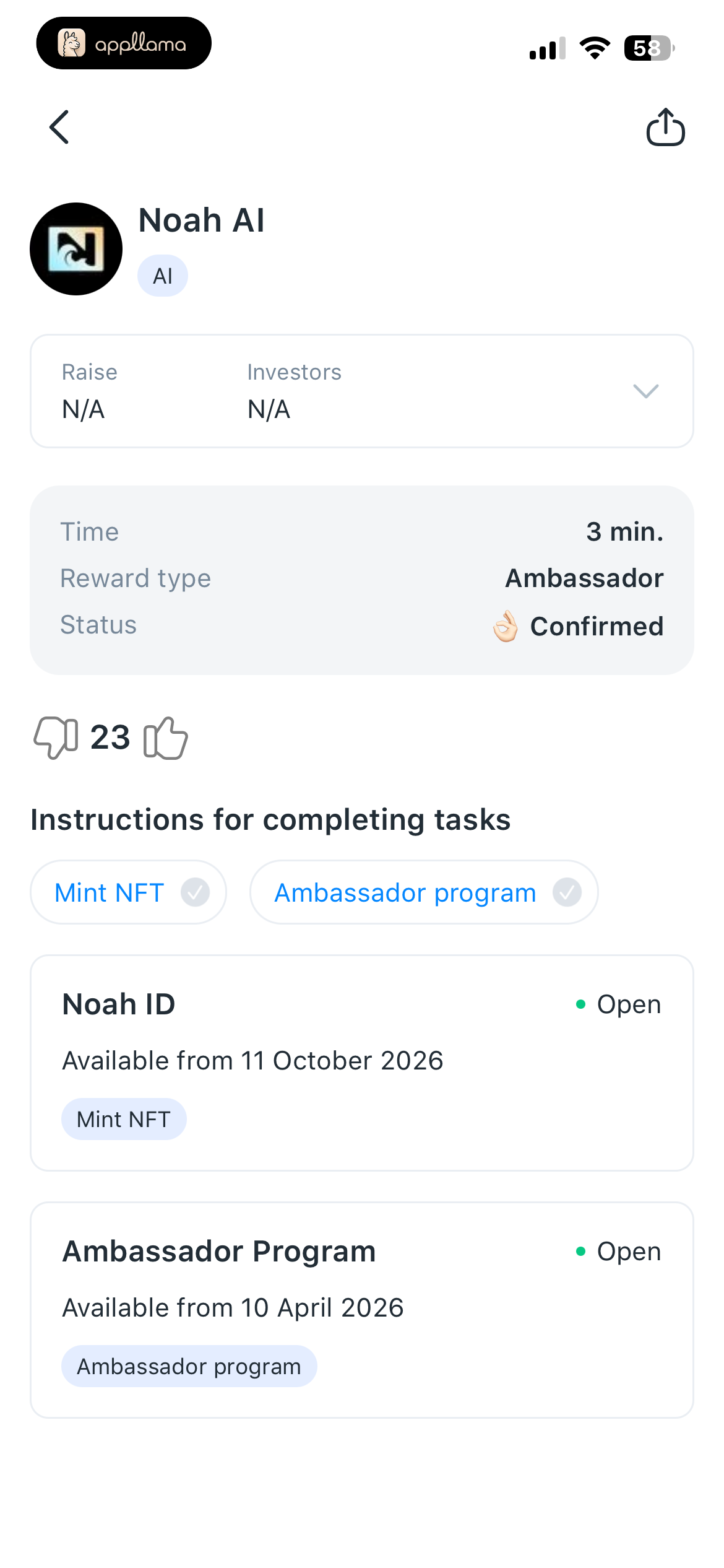 Airdrop Task Details