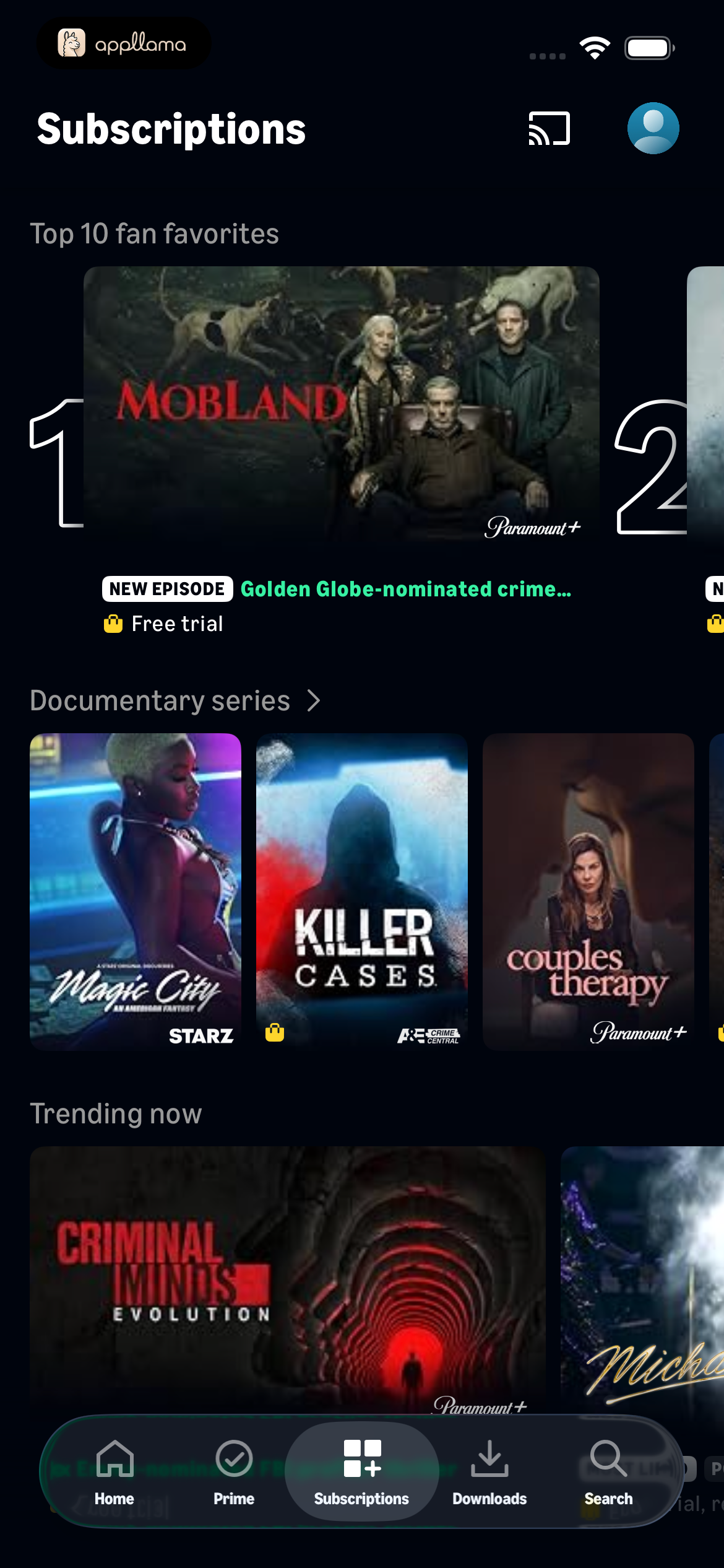 Subscriptions Browse
