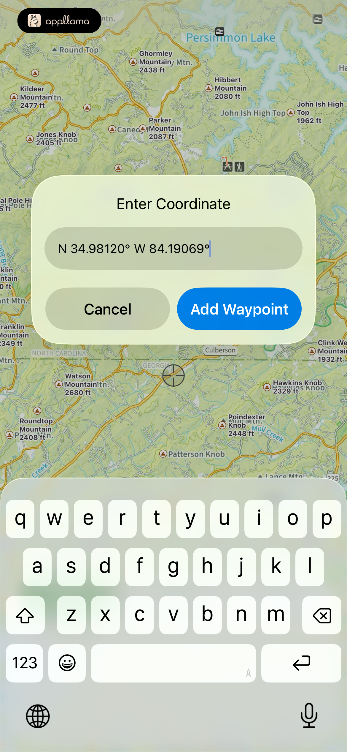 Enter Coordinates