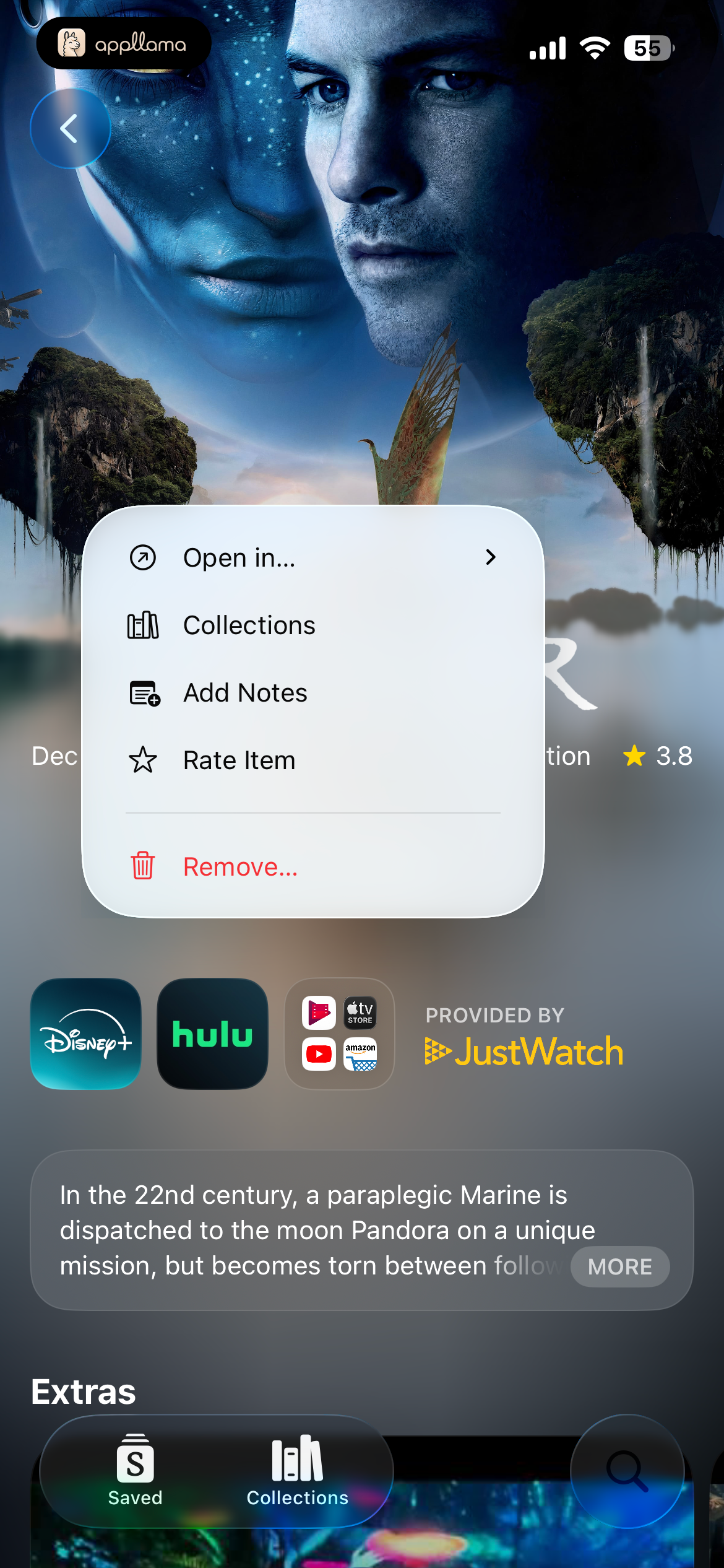 Movie Action Menu