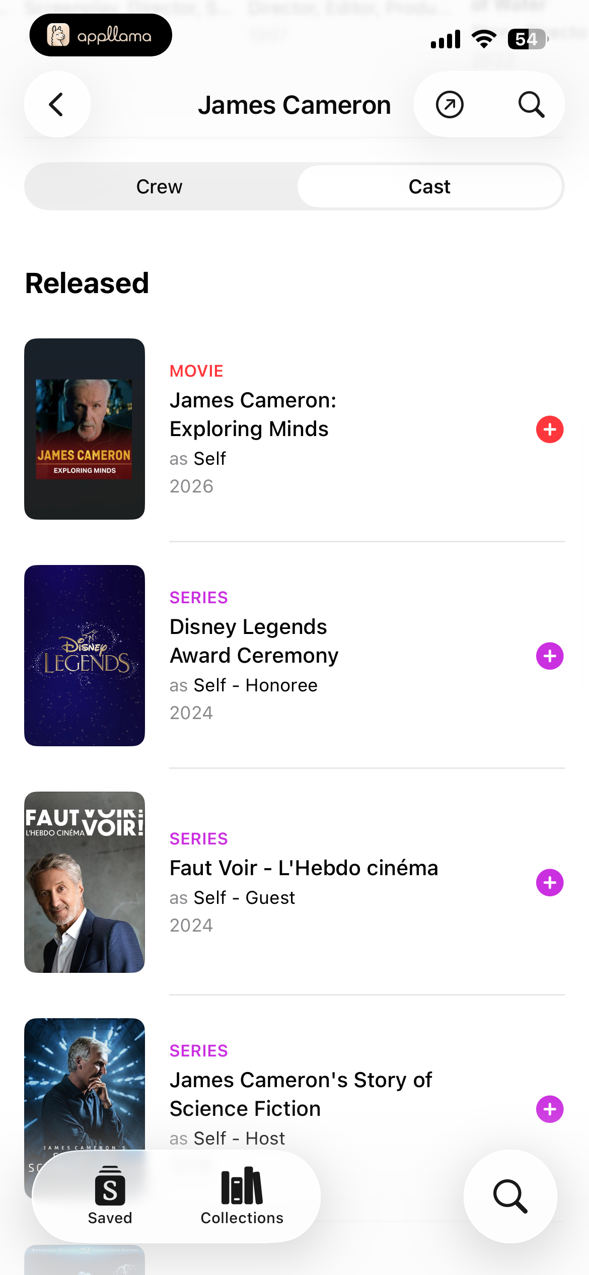 Released Filmography