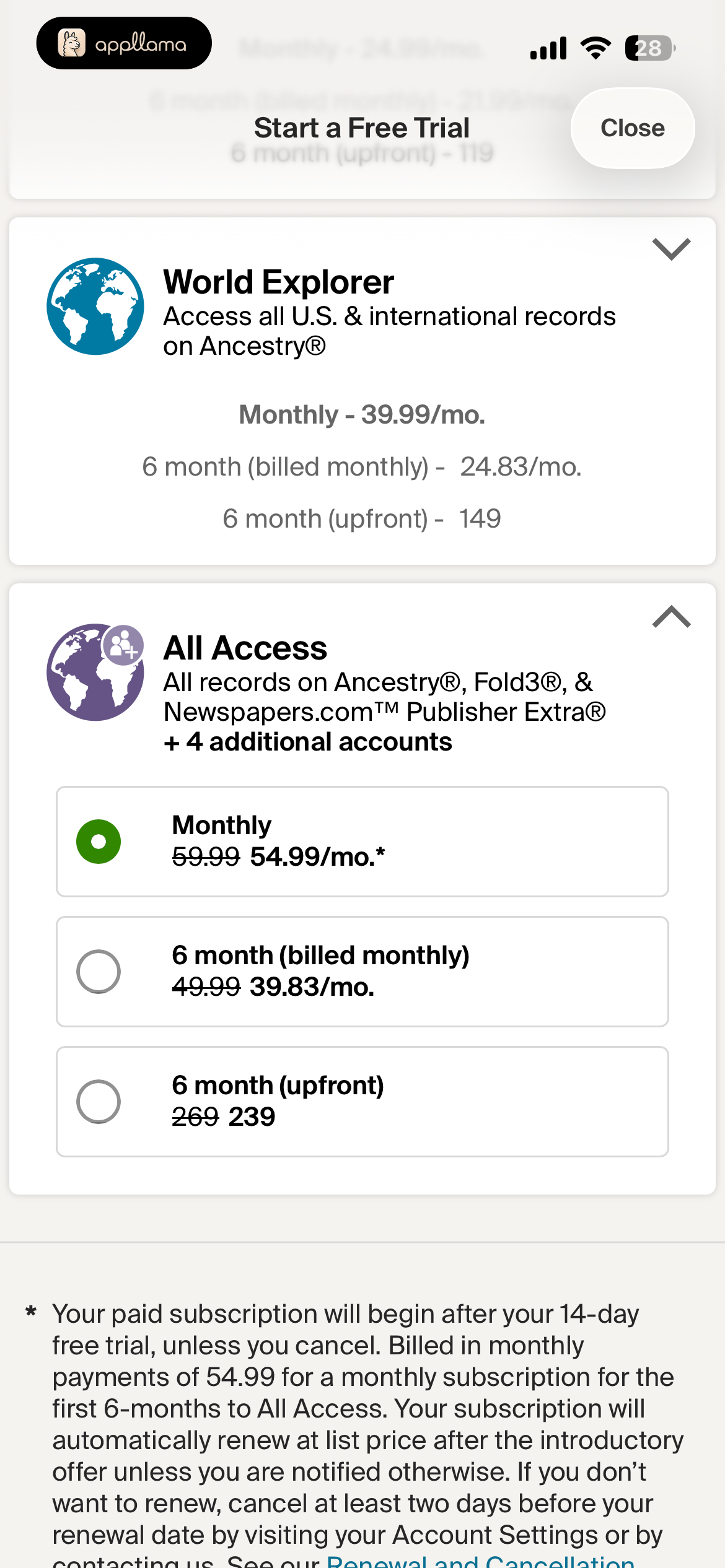 All Access Plan