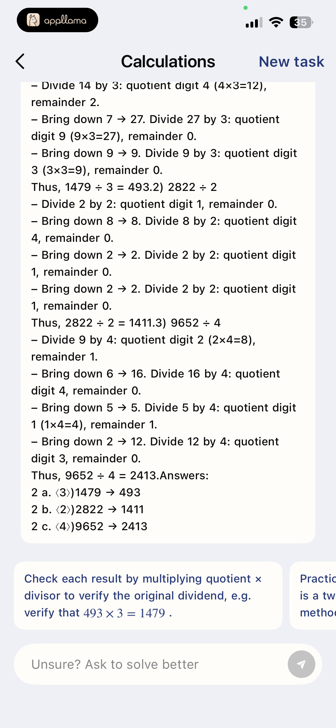 Calculation Detail