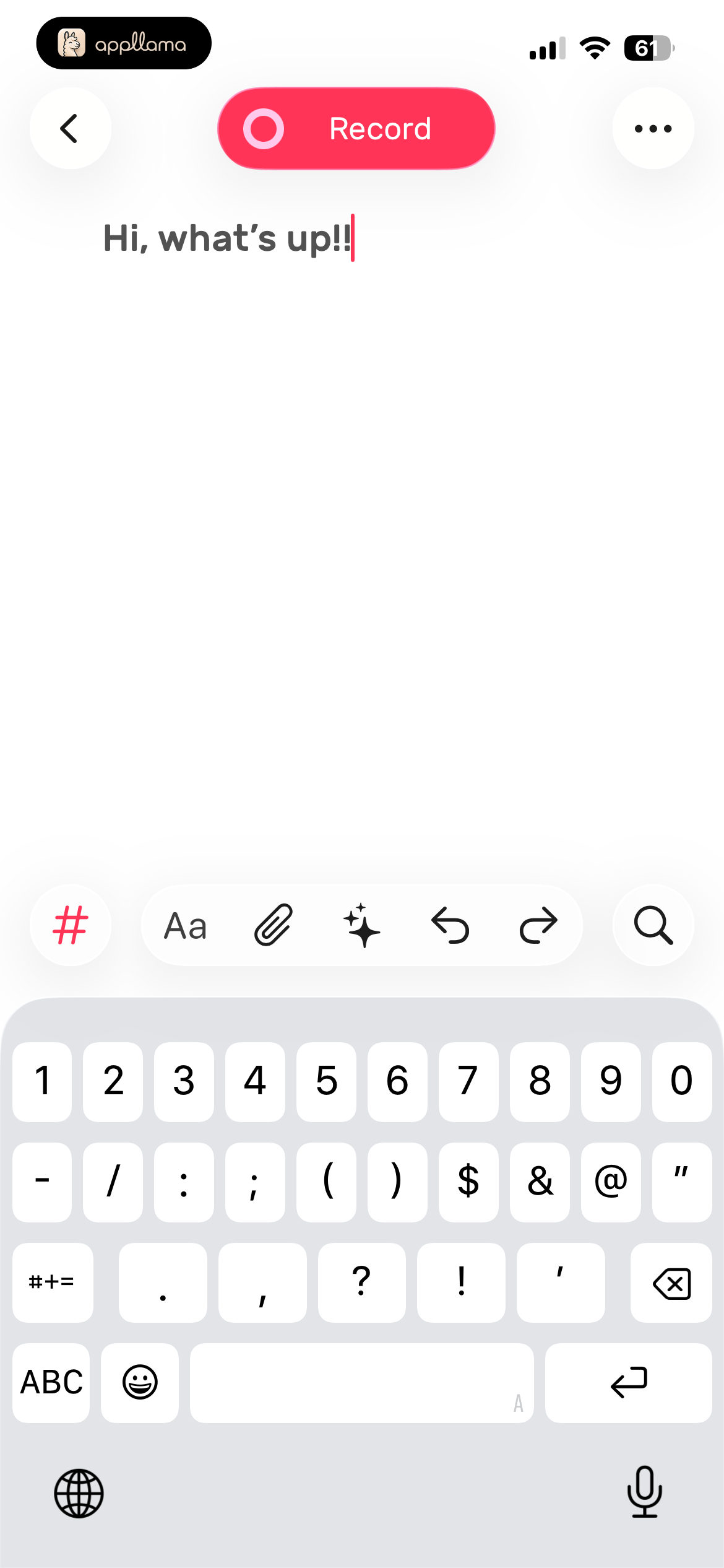 New Note Editor