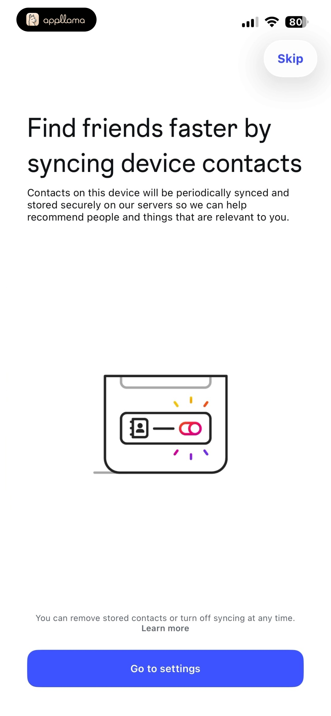 Sync Contacts Prompt