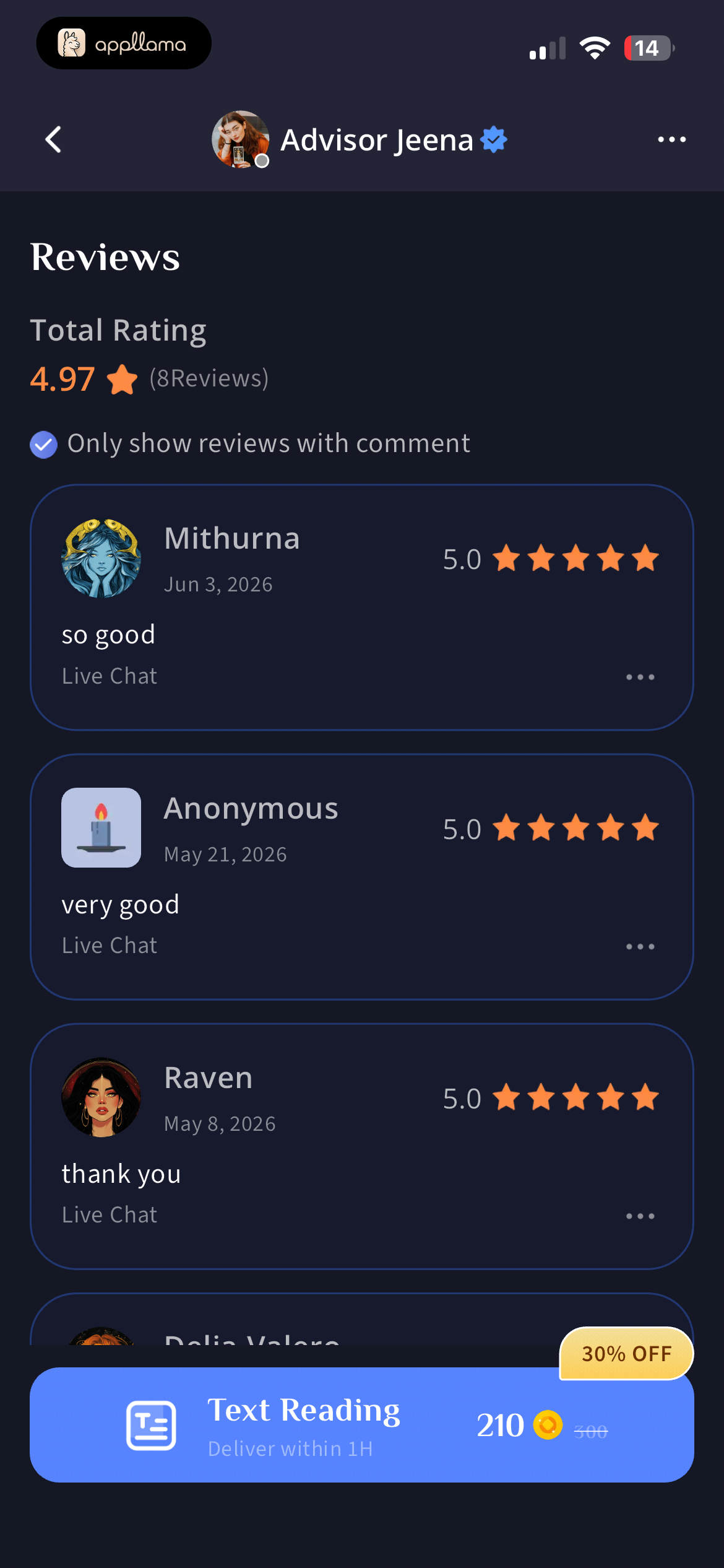 Advisor Reviews