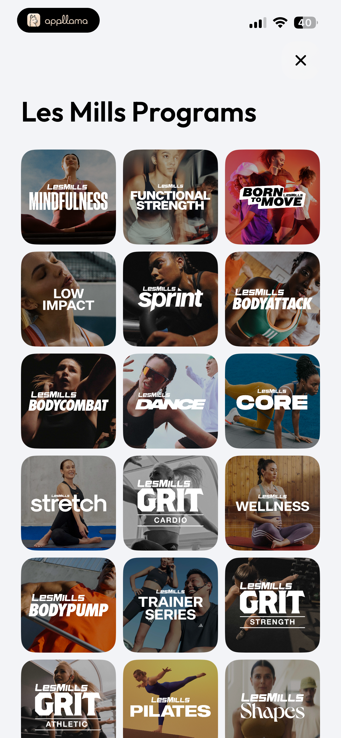 Les Mills Program Library