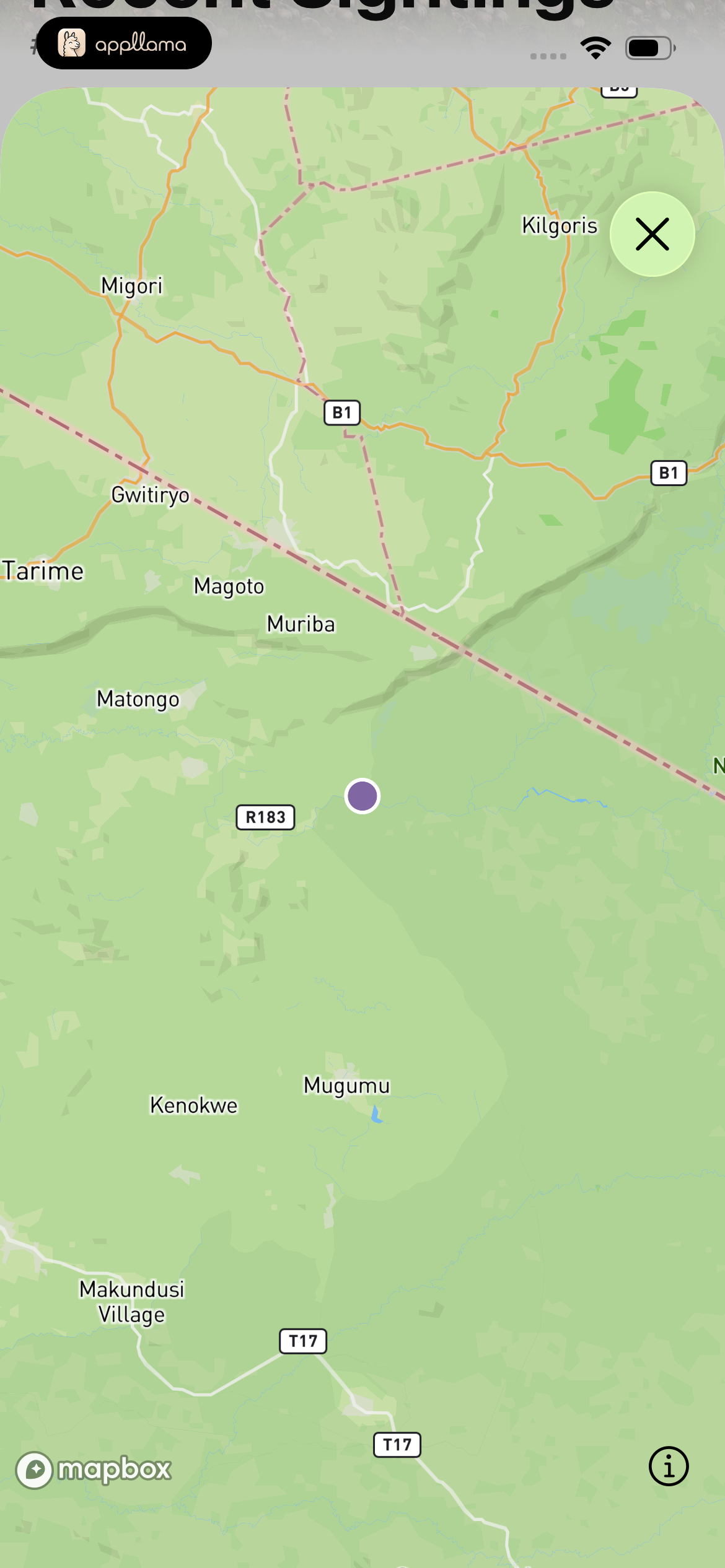 Sighting Map