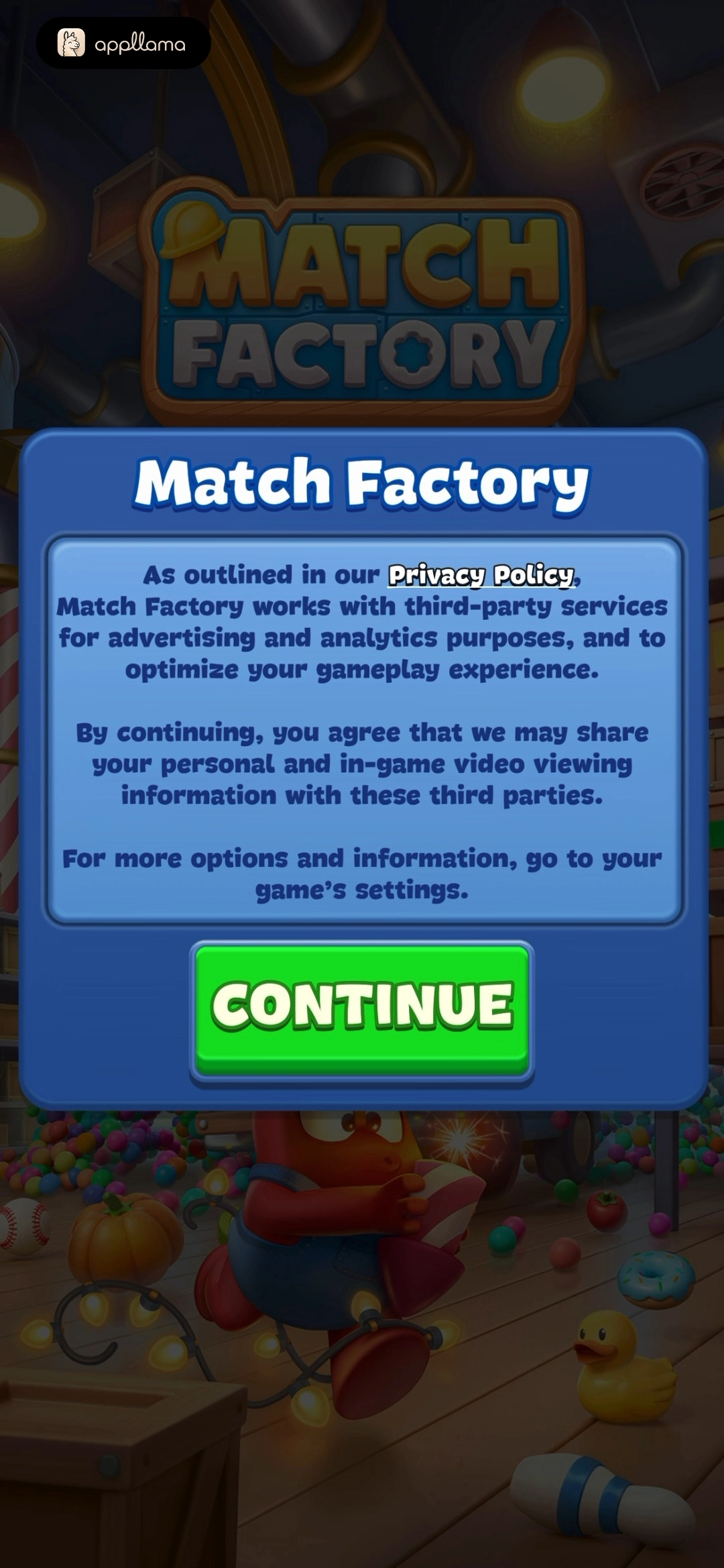 Privacy Consent Screen