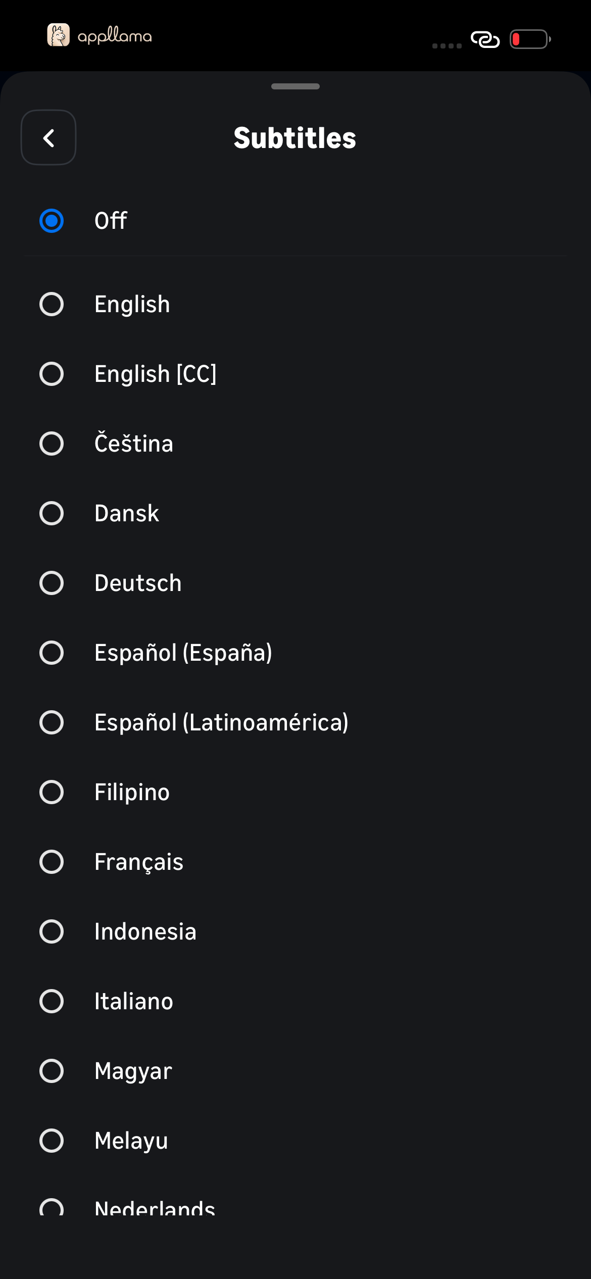 Subtitle Language