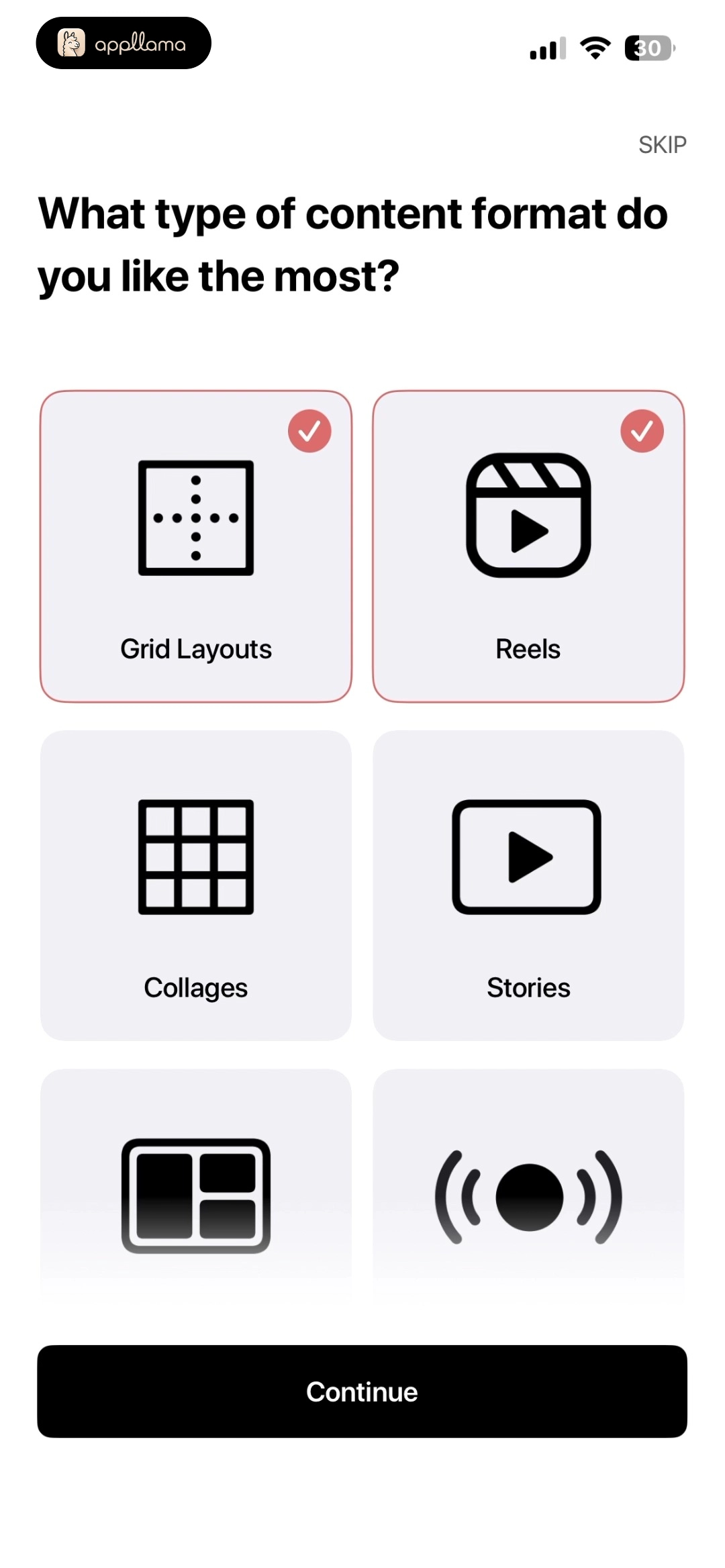 Content Format Selection