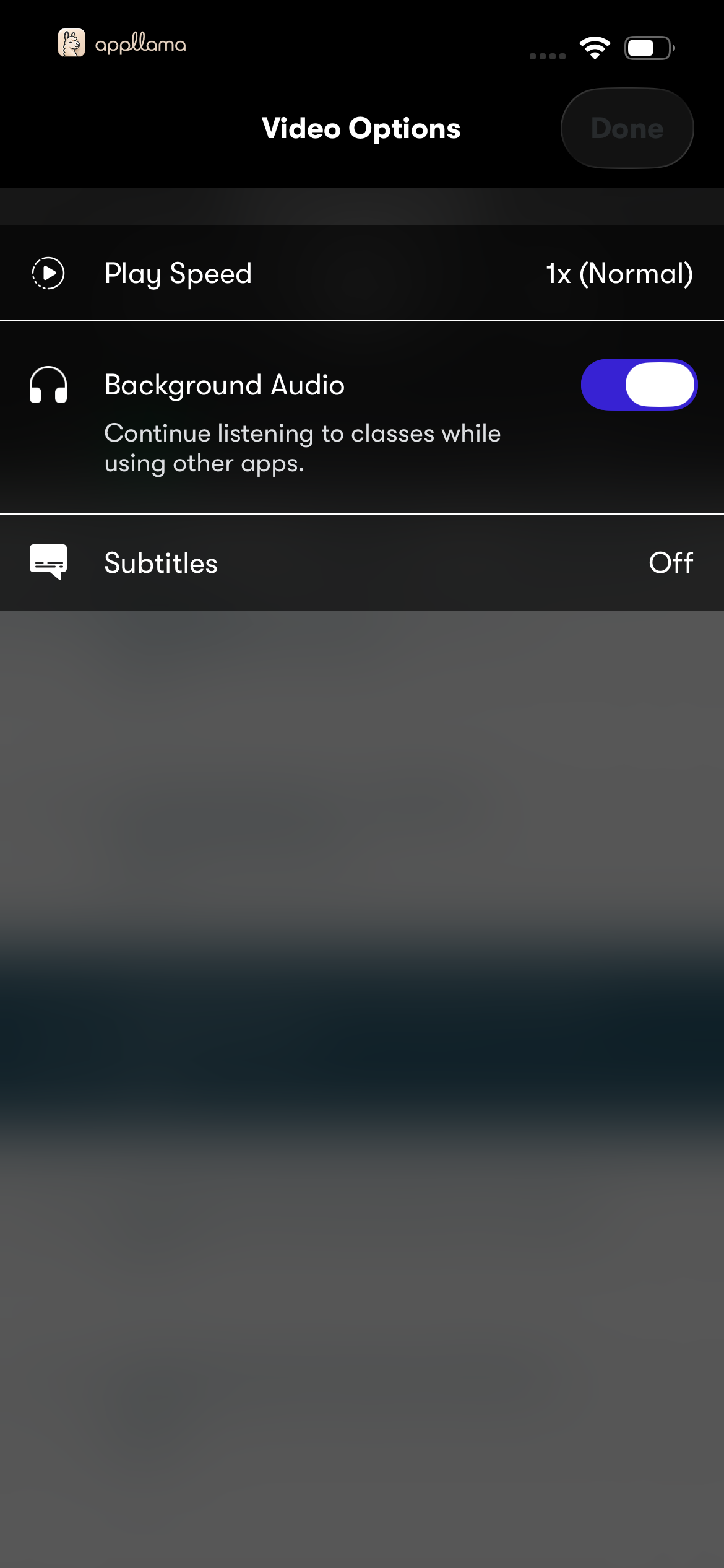 Video Options