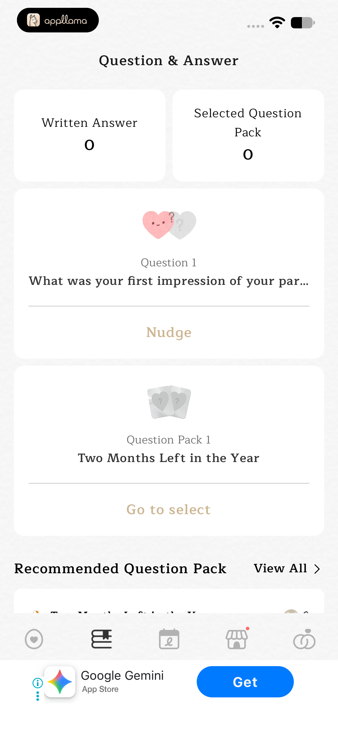 Questions Dashboard