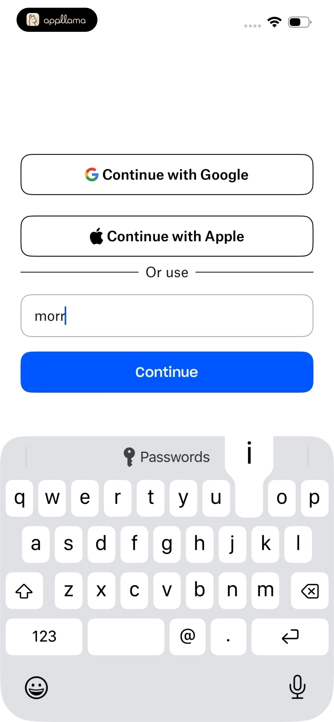 Email Entry