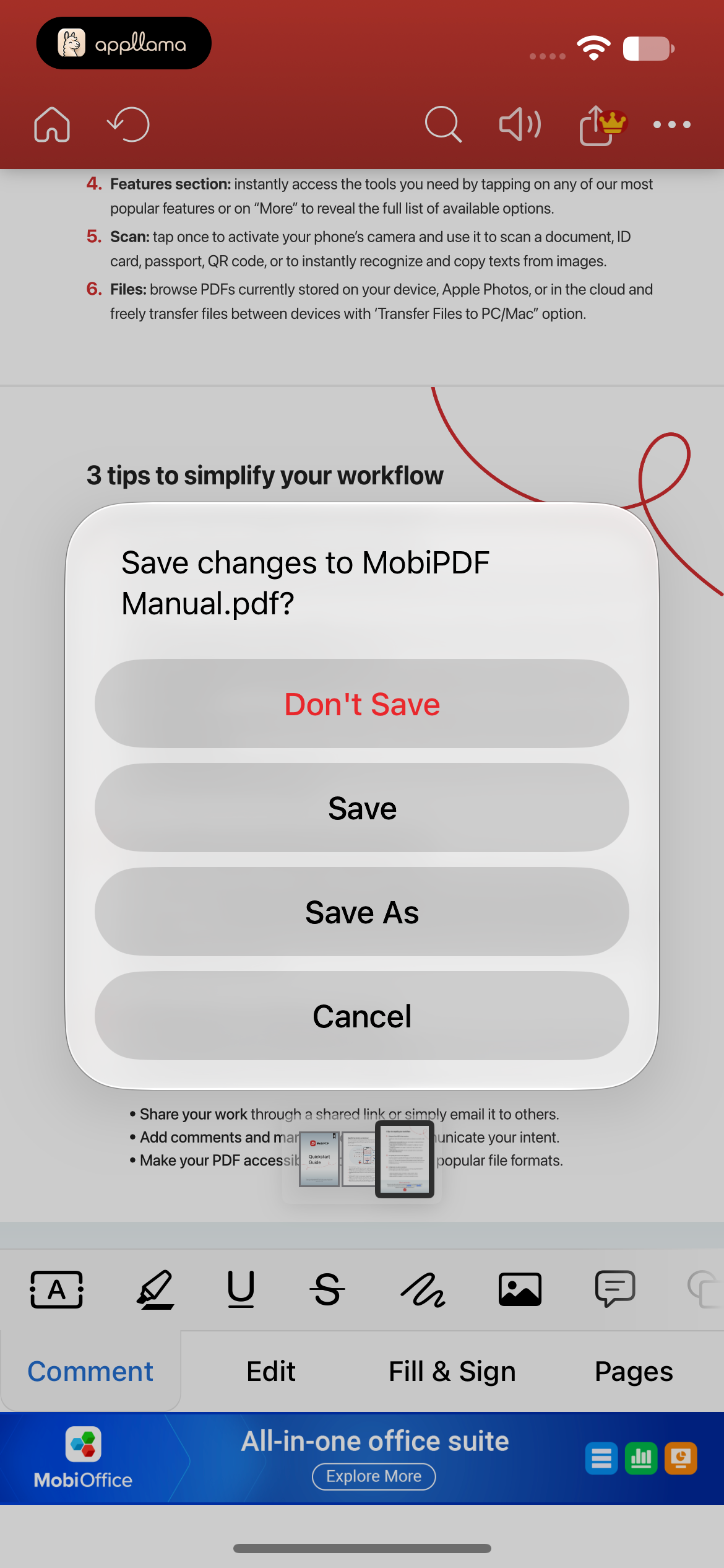 Save Changes Confirmation