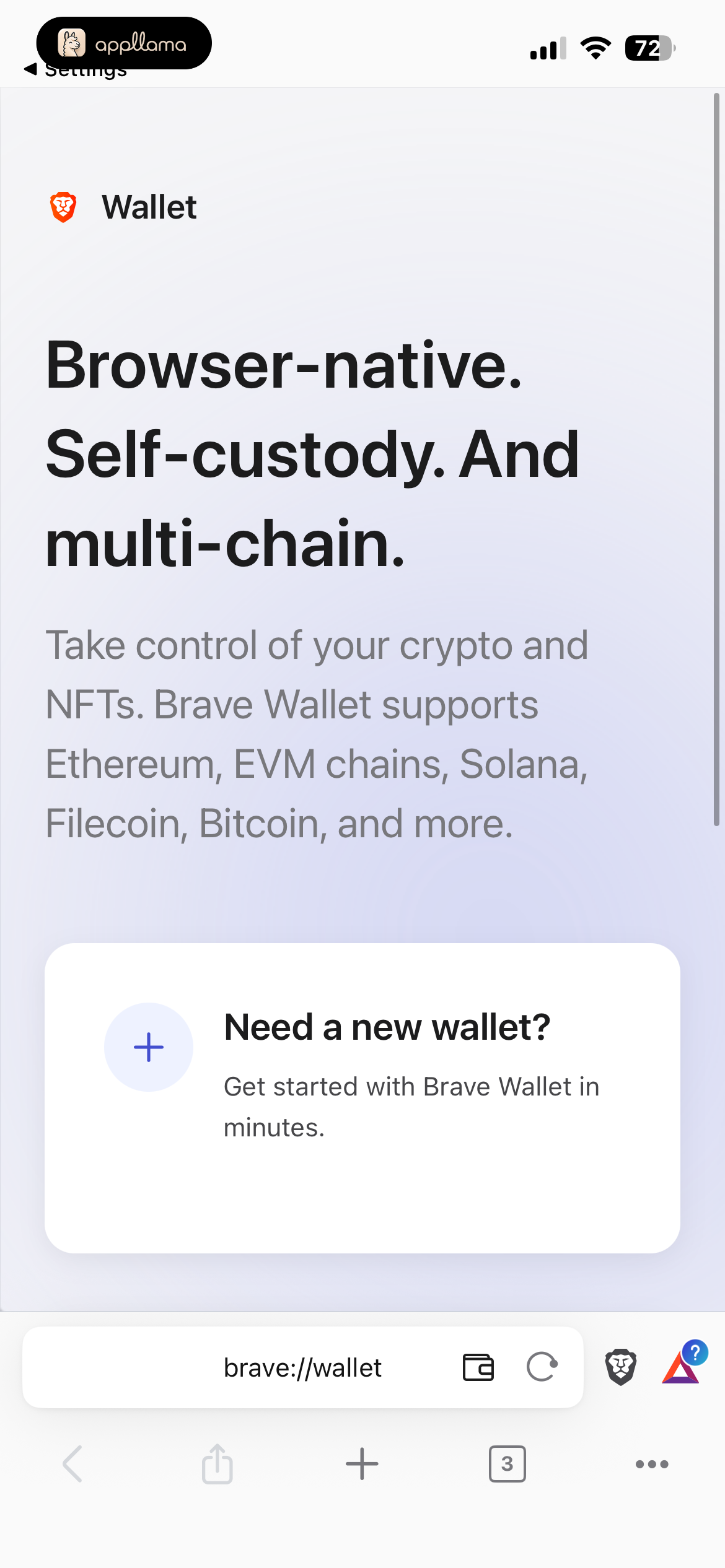 Wallet Landing