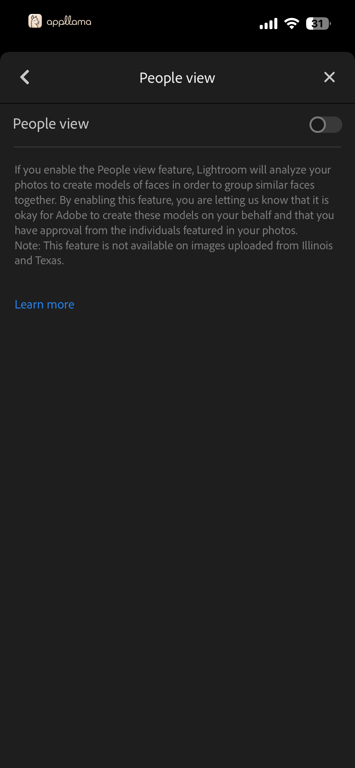 People View Settings