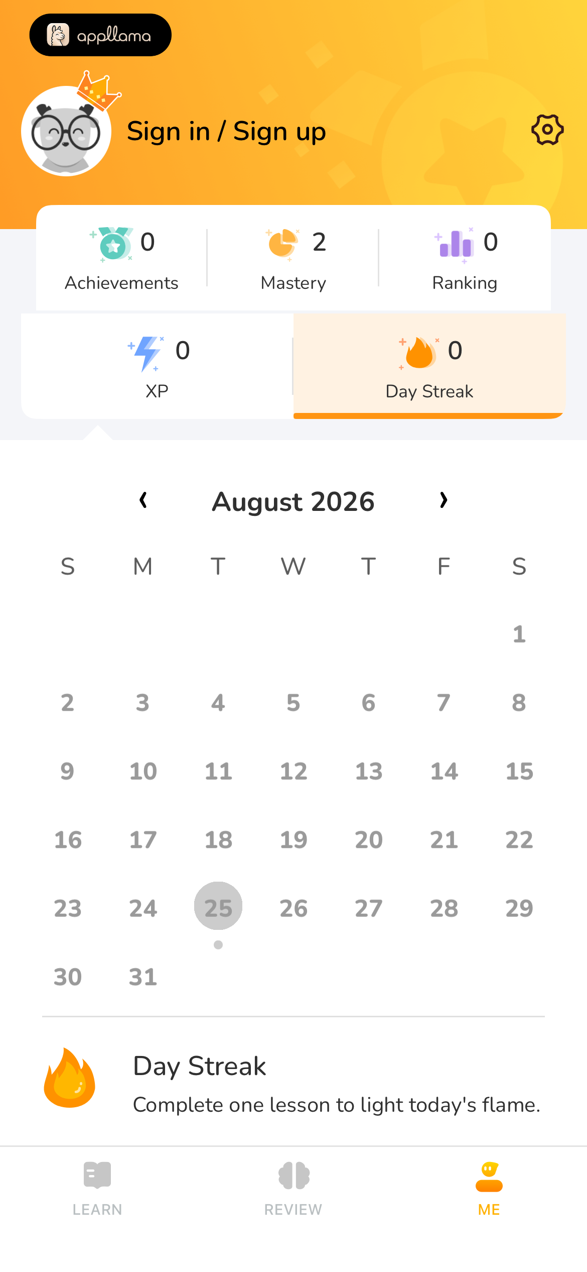 Streak Calendar