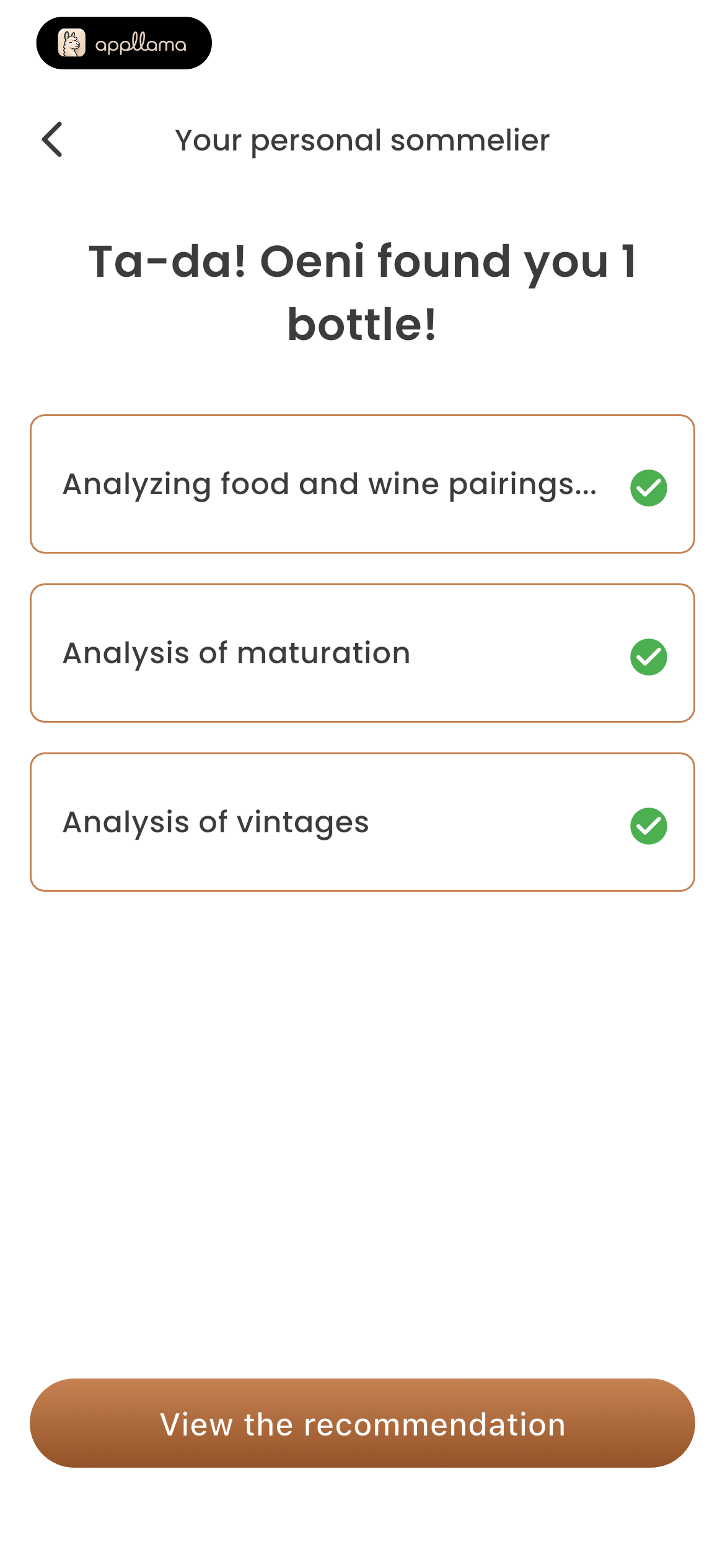 Sommelier Analysis Complete