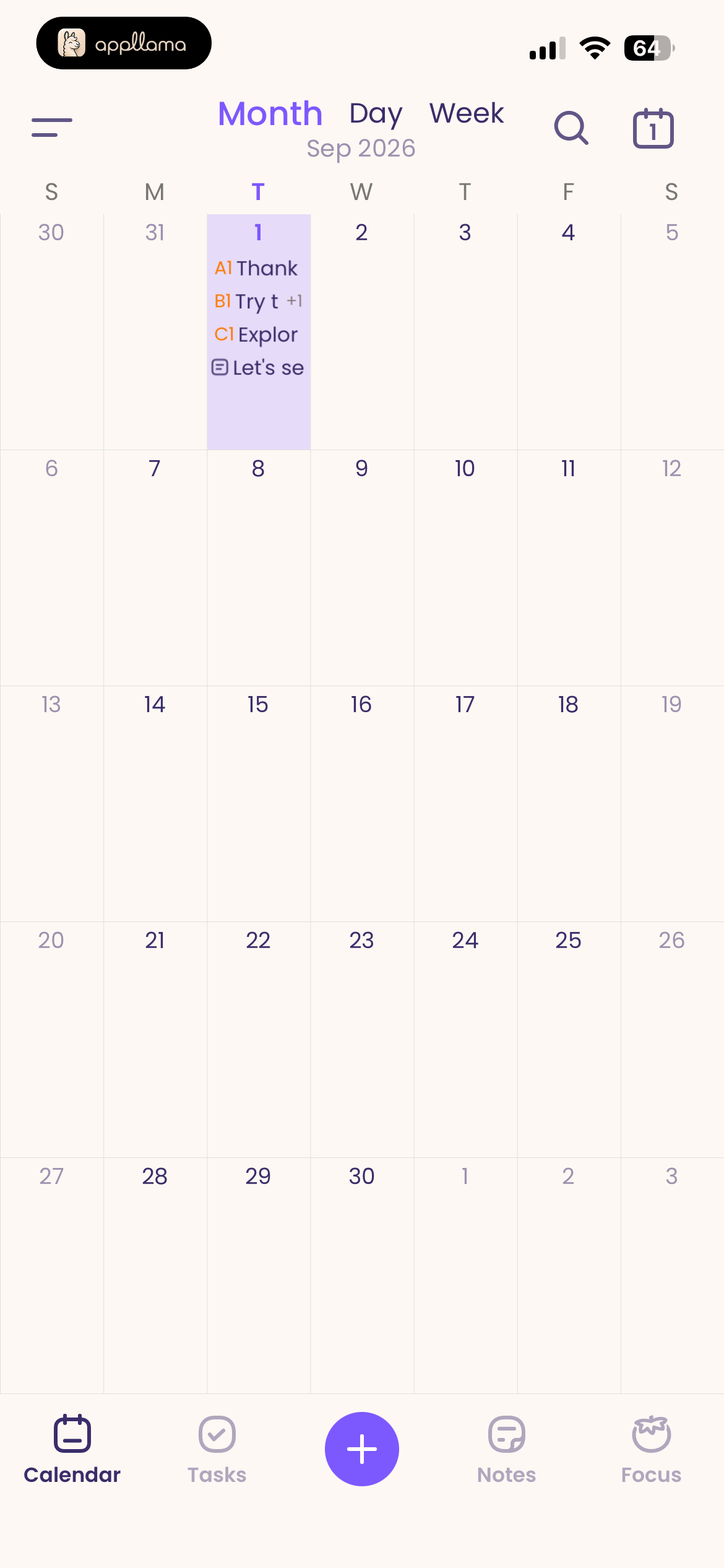 Calendar Month