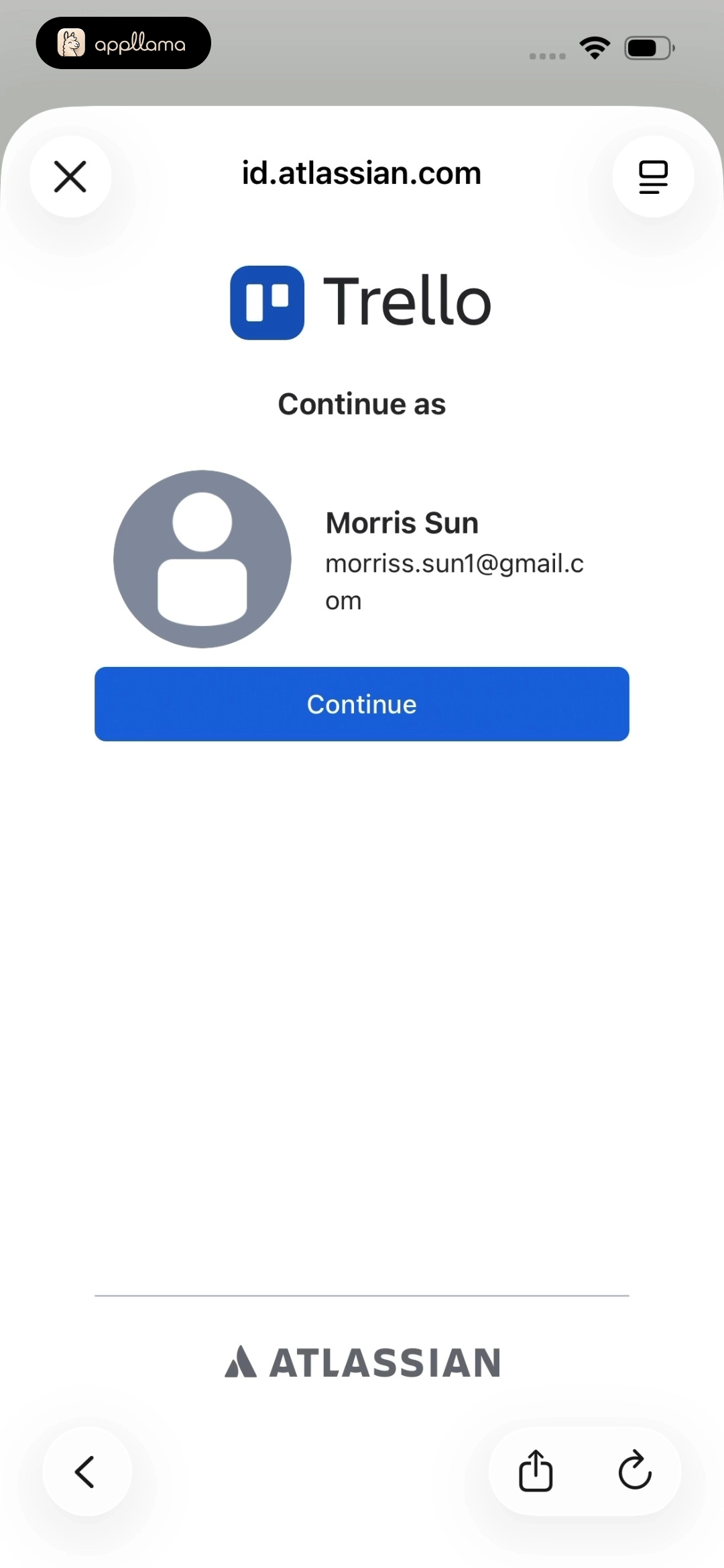 Trello Account Continue
