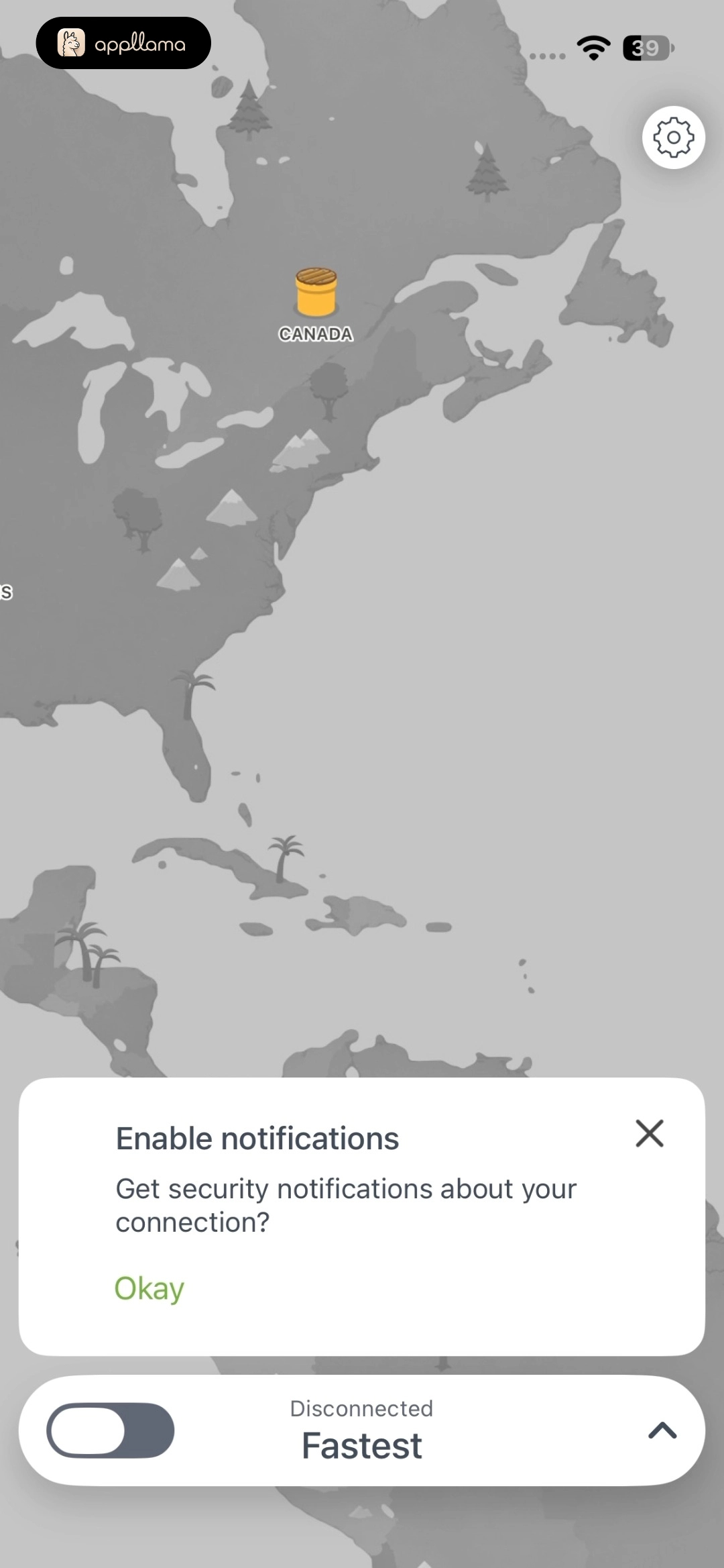 VPN Home Notification Prompt